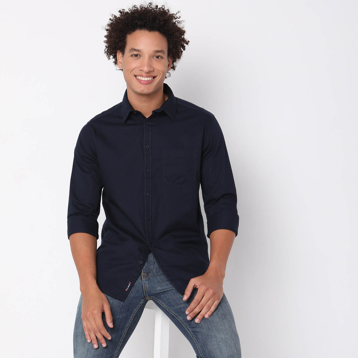 Slim Fit Solid Shirt