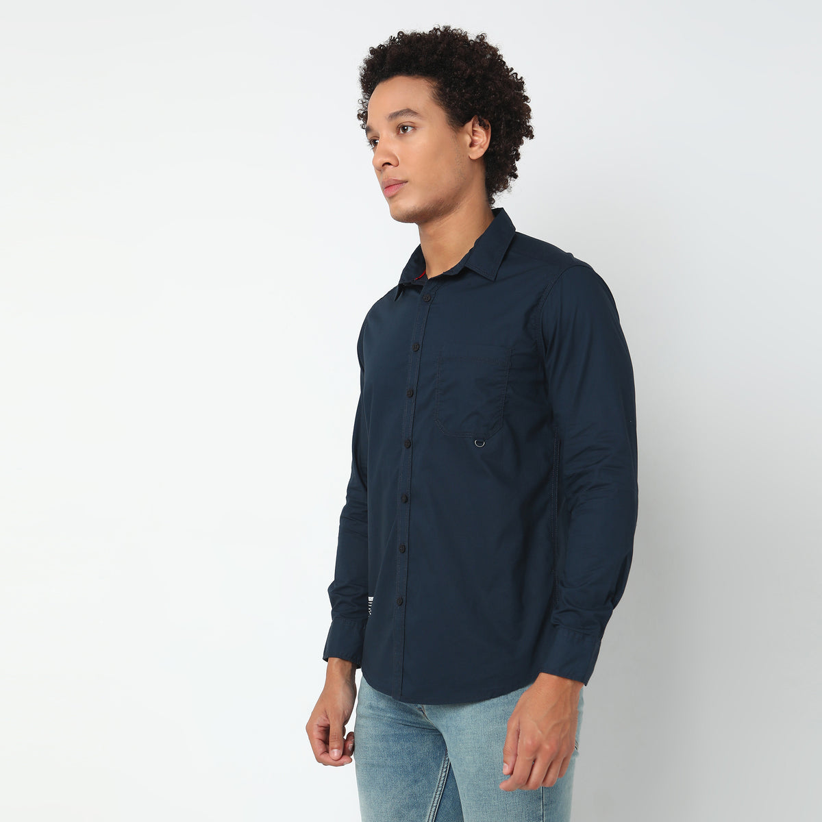 Slim Fit Solid Shirt