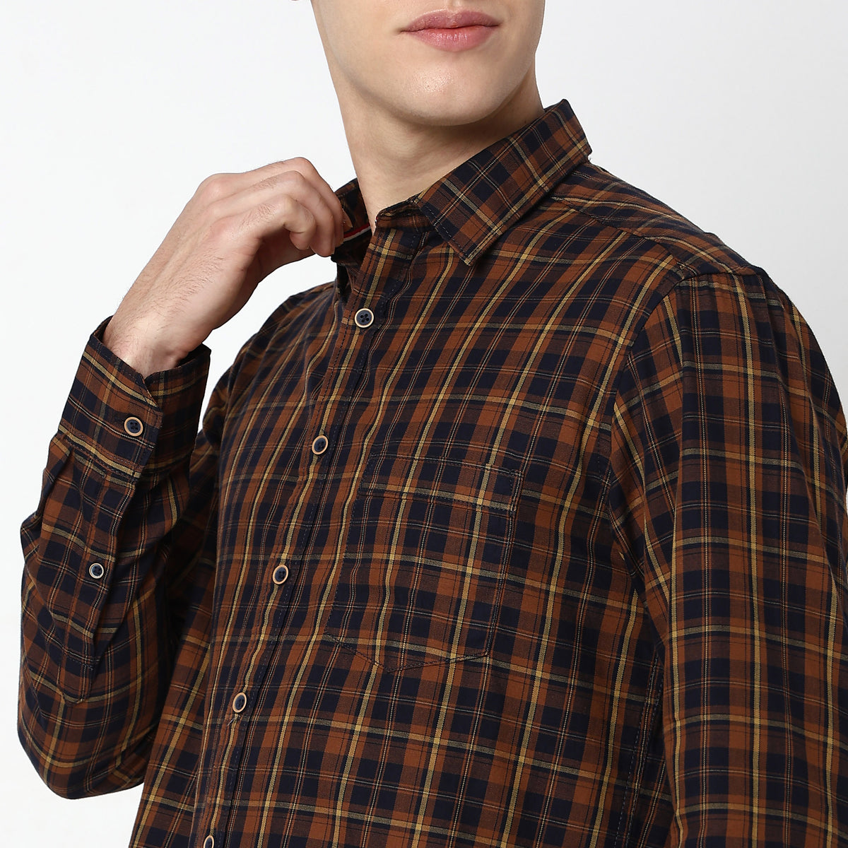 Slim Fit Checkered Shirt