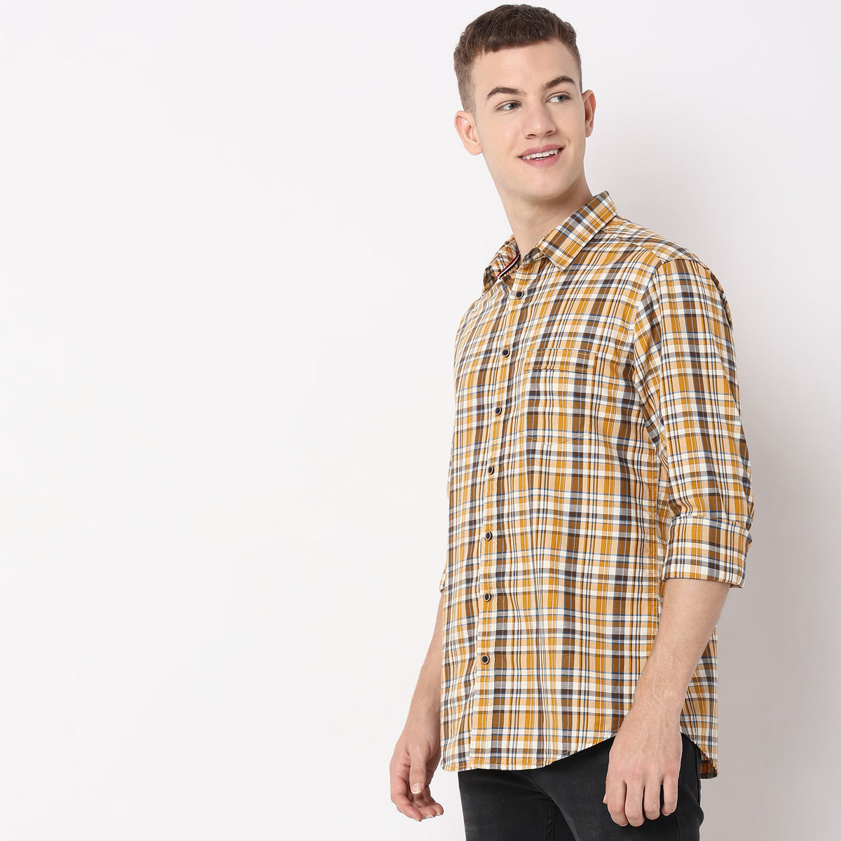 Slim Fit Checkered Shirt