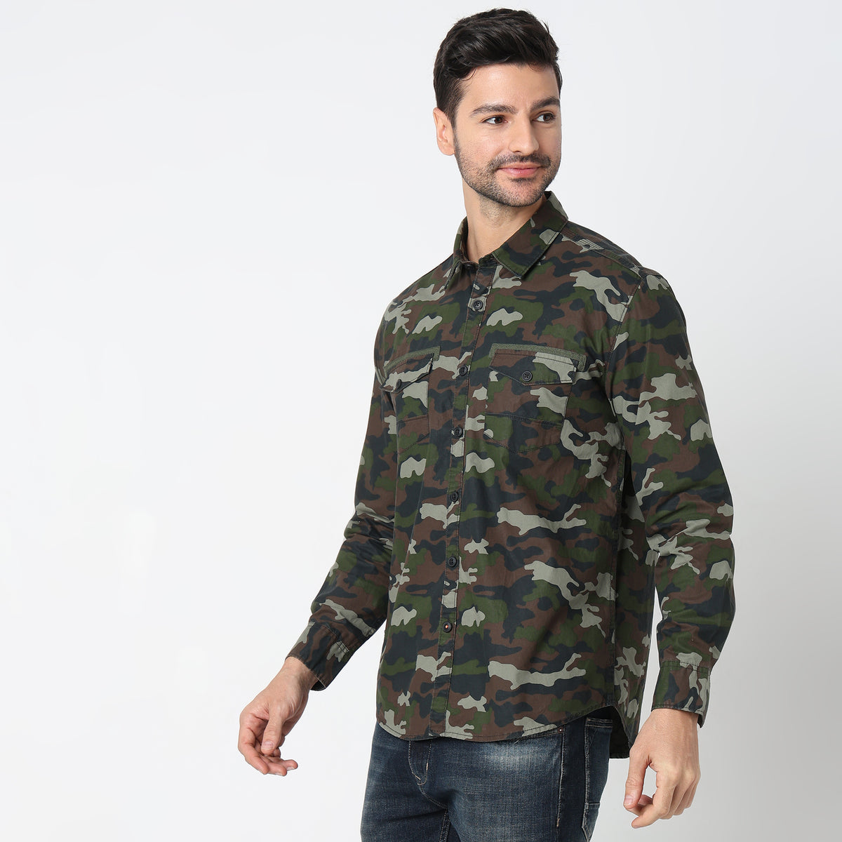 Regular Fit Camo Shirt