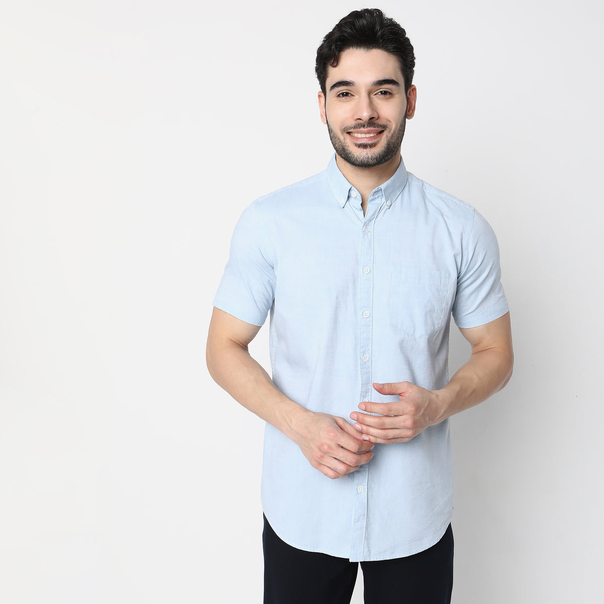 Regular Fit Solid Shirt