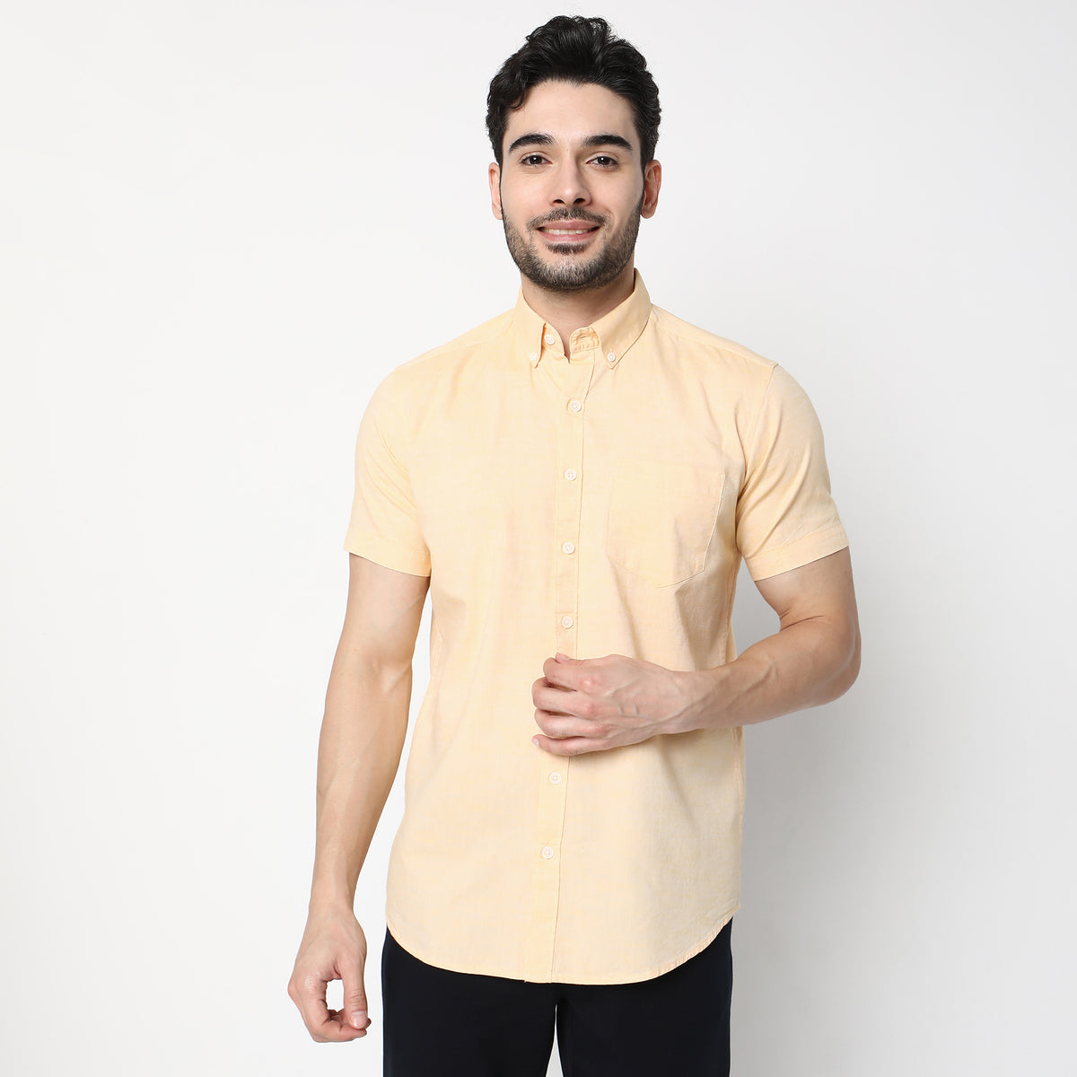 Regular Fit Solid Shirt