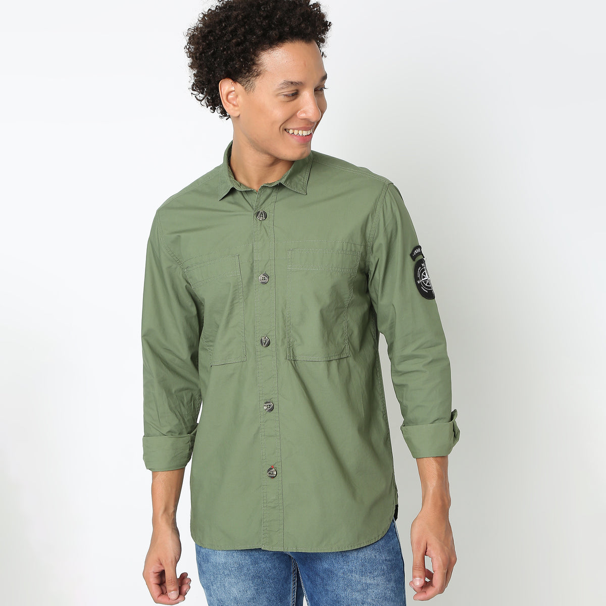 Regular Fit Solid Shirt