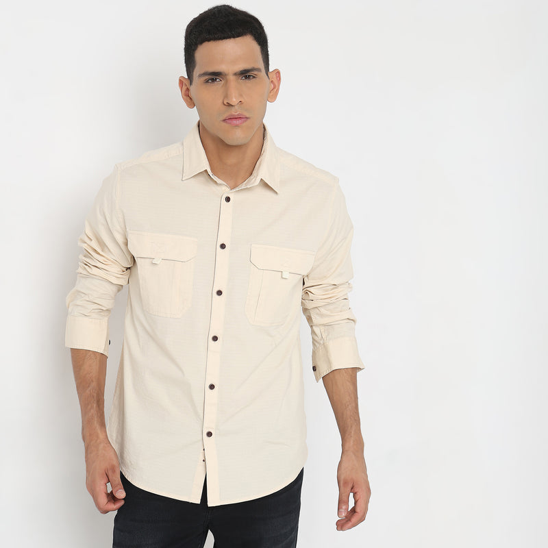 Regular Fit Solid Shirt