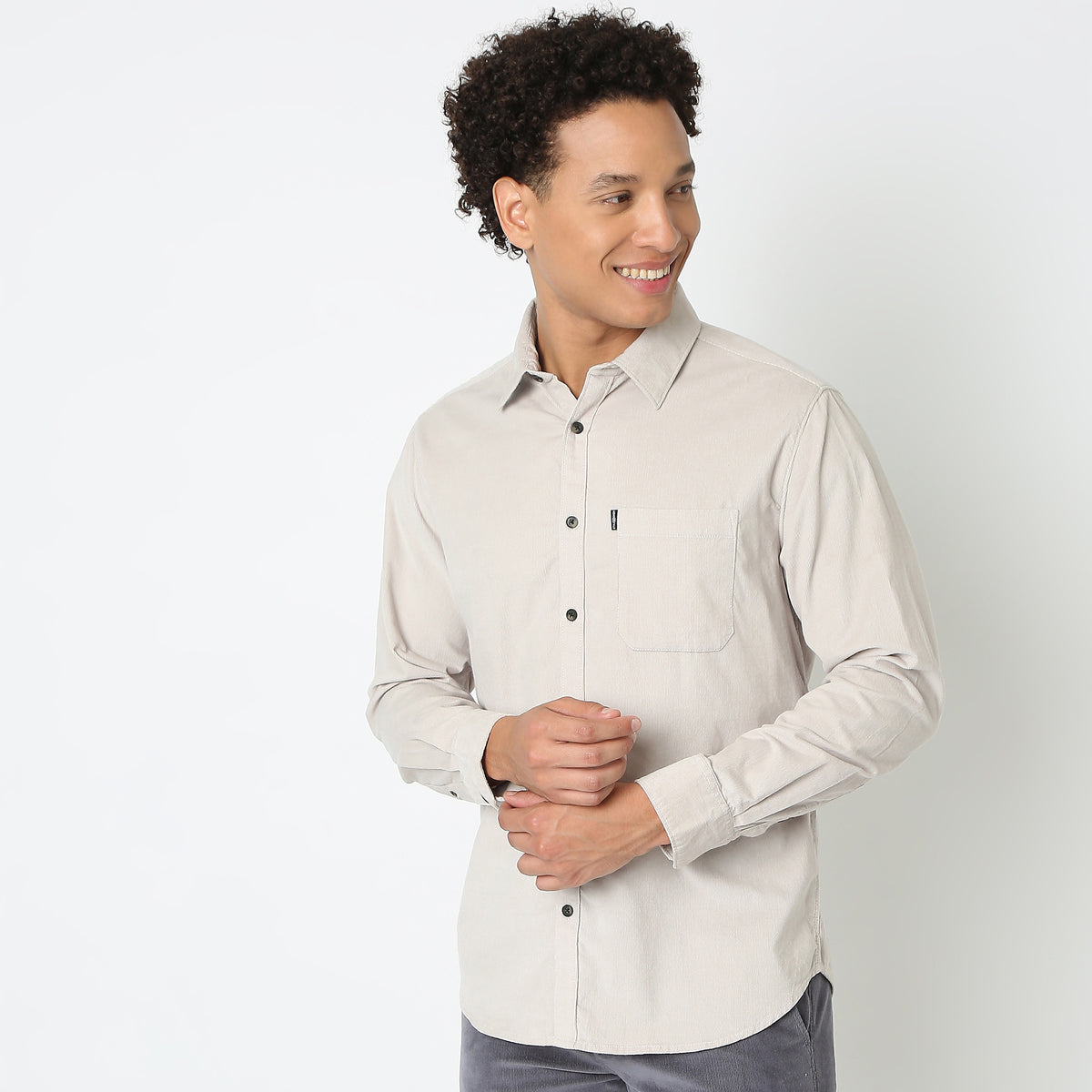 Slim Fit Solid Shirt