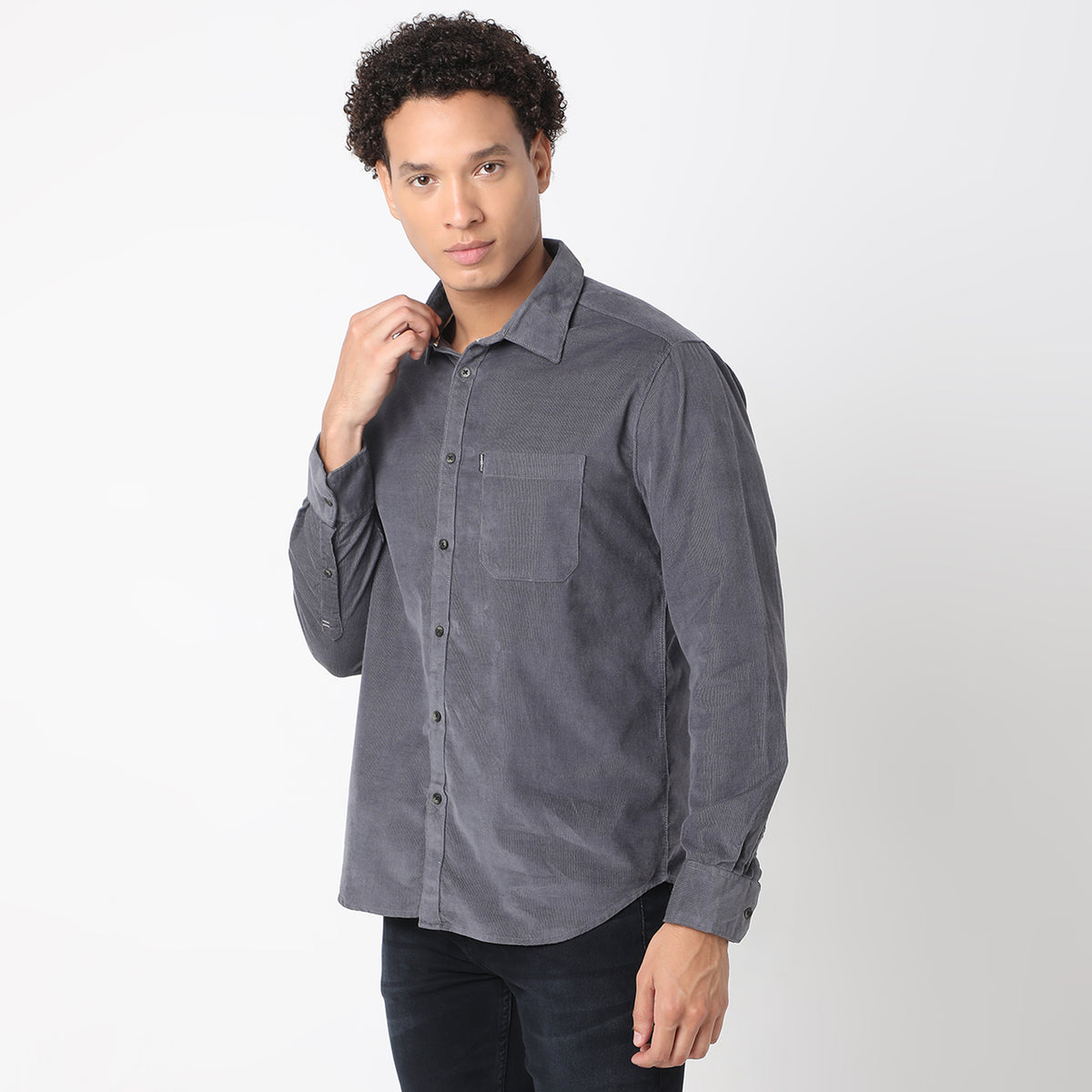 Slim Fit Solid Shirt