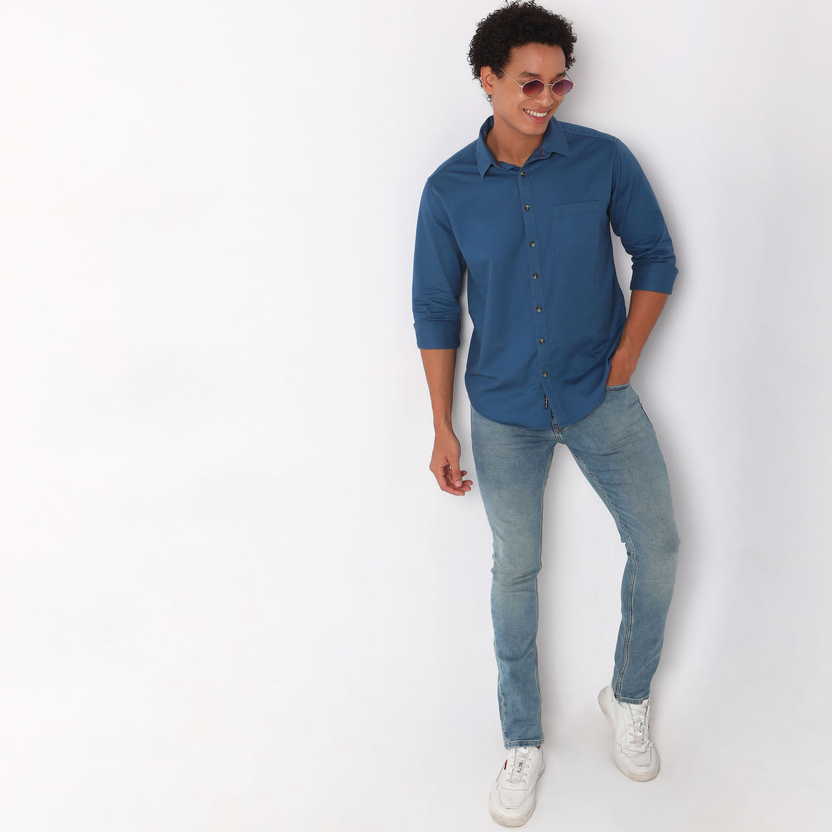 Regular Fit Solid Shirt