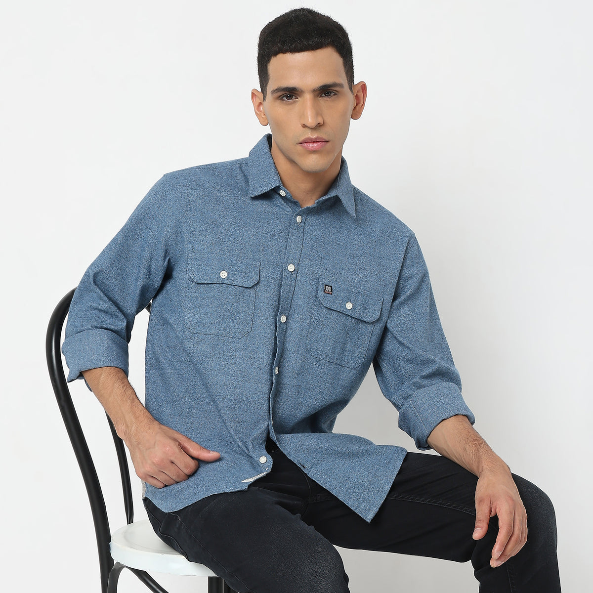 Regular Fit Solid Shirt