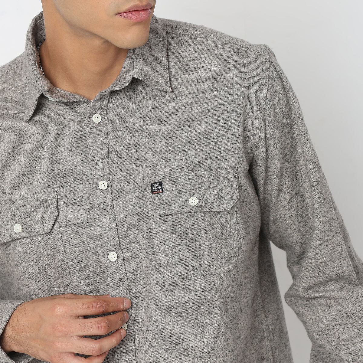 Regular Fit Solid Shirt