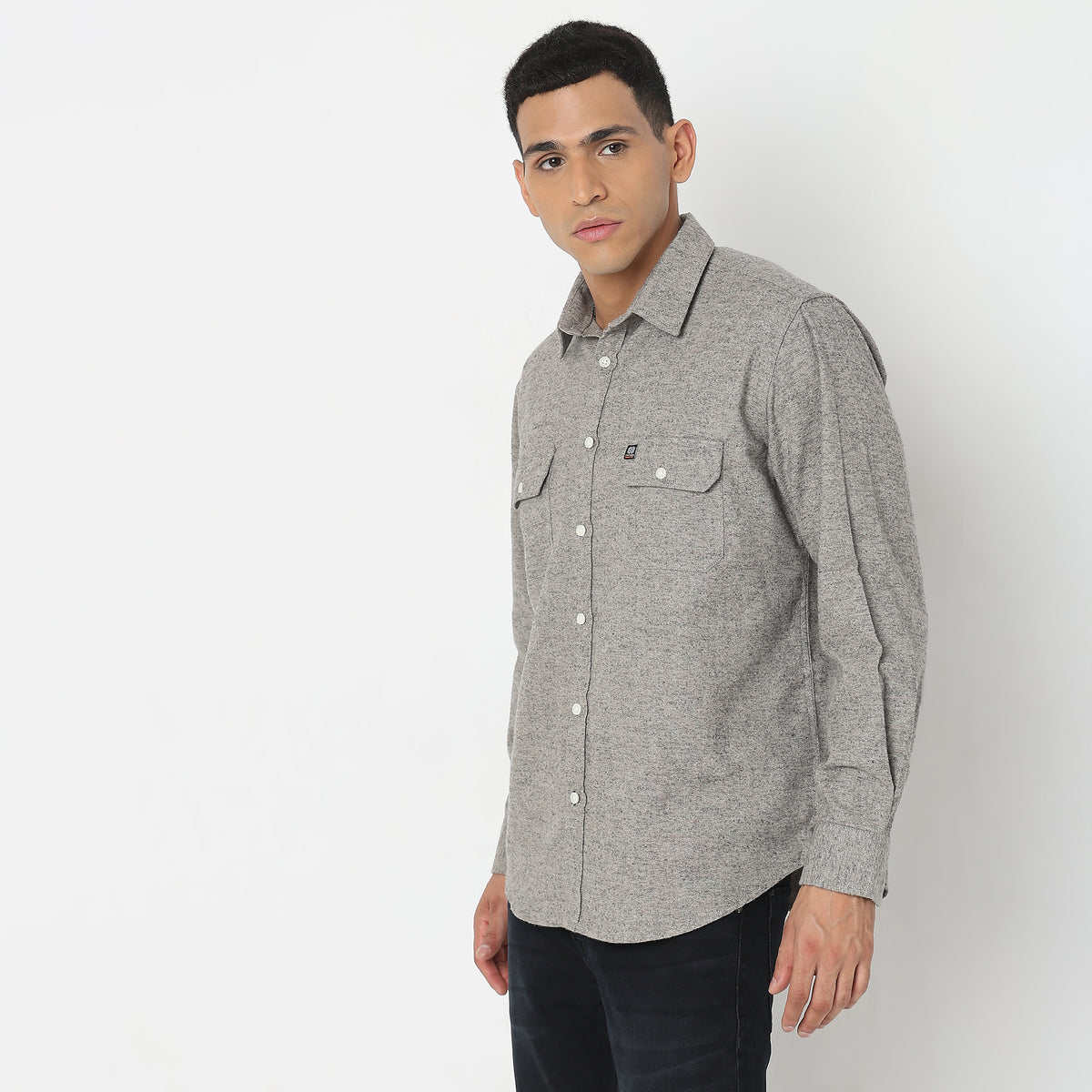 Regular Fit Solid Shirt