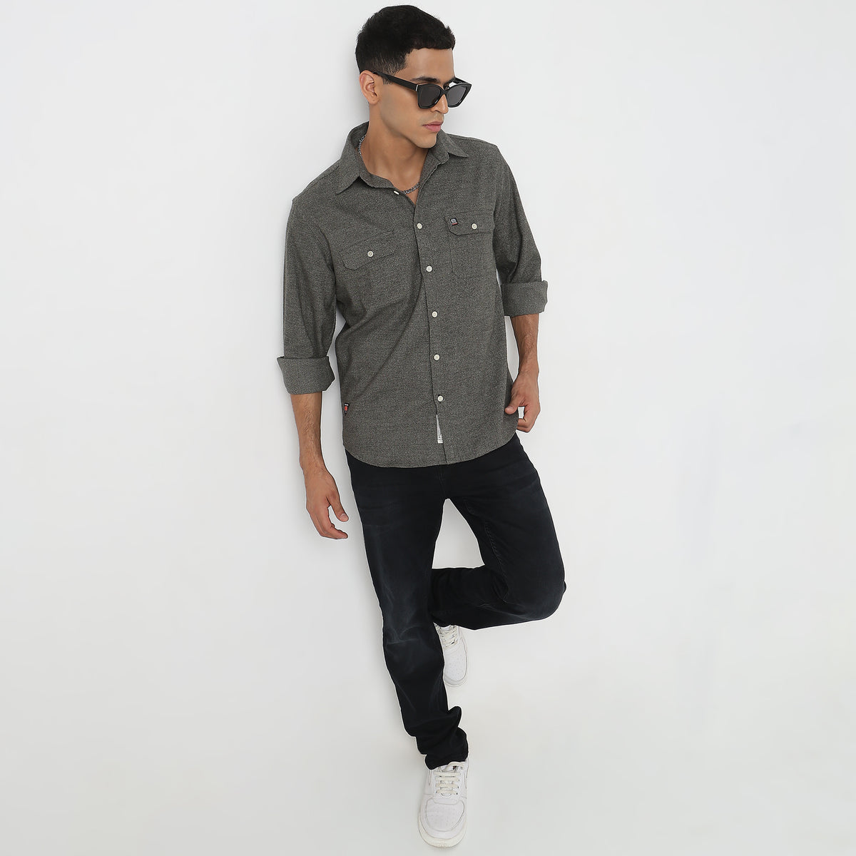 Regular Fit Solid Shirt