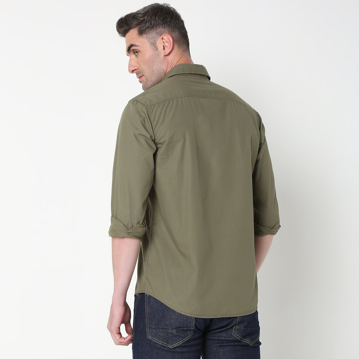 Slim Fit Solid Shirt