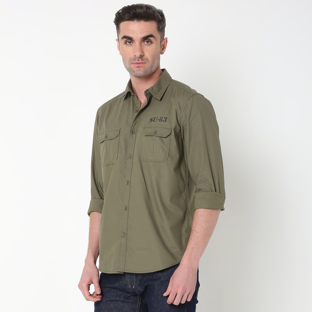 Slim Fit Solid Shirt