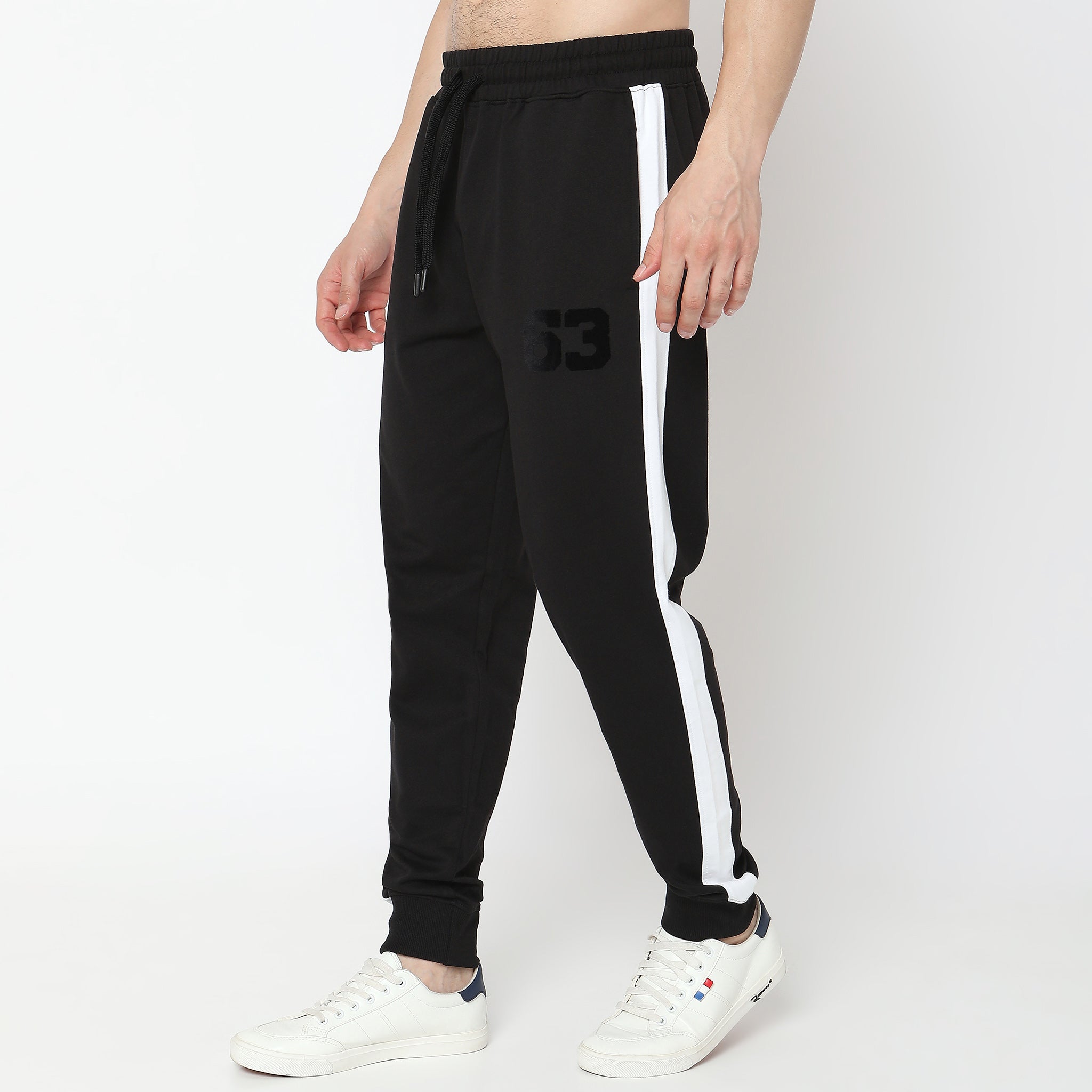 Oversize Solid Mid Rise Joggers