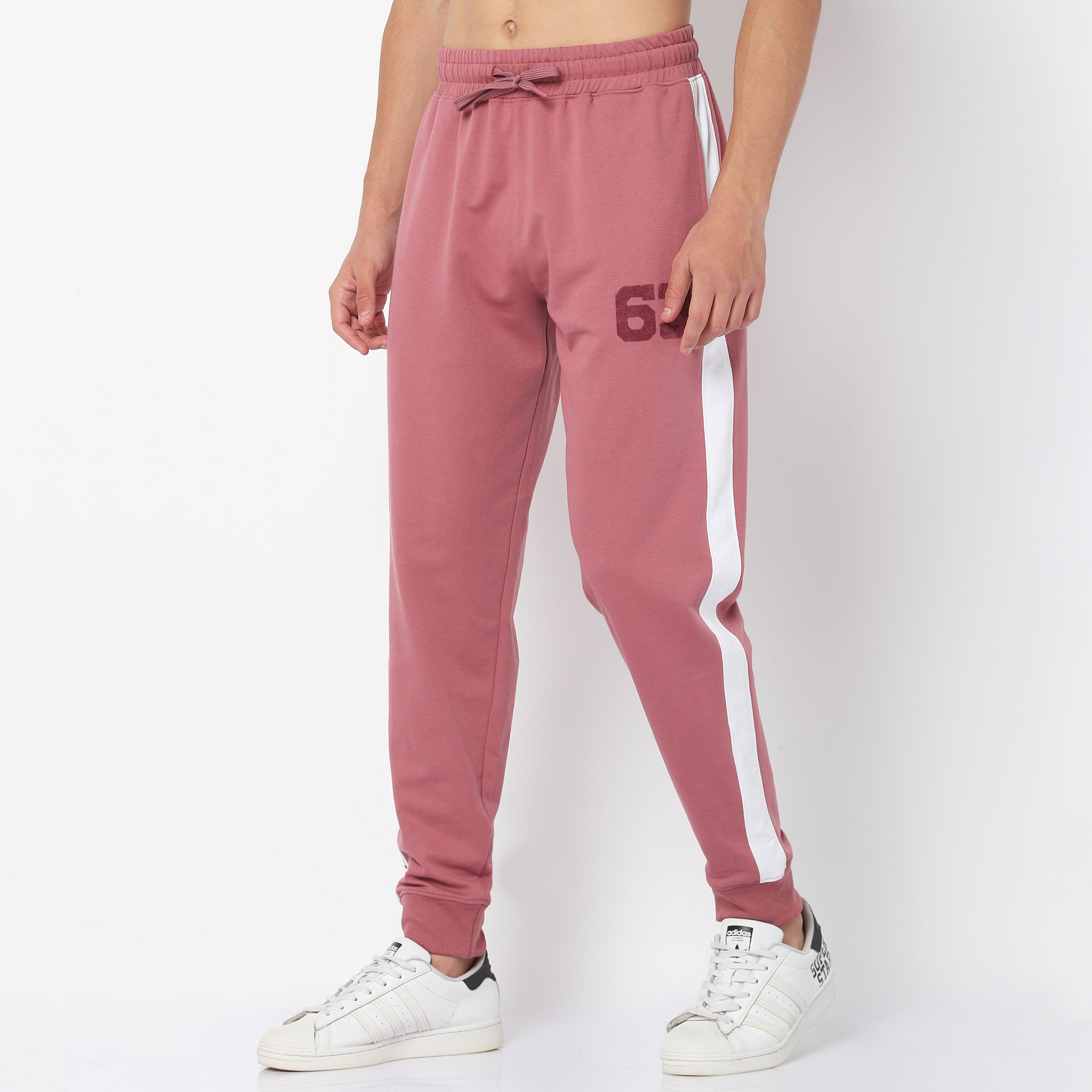 Oversize Solid Mid Rise Joggers