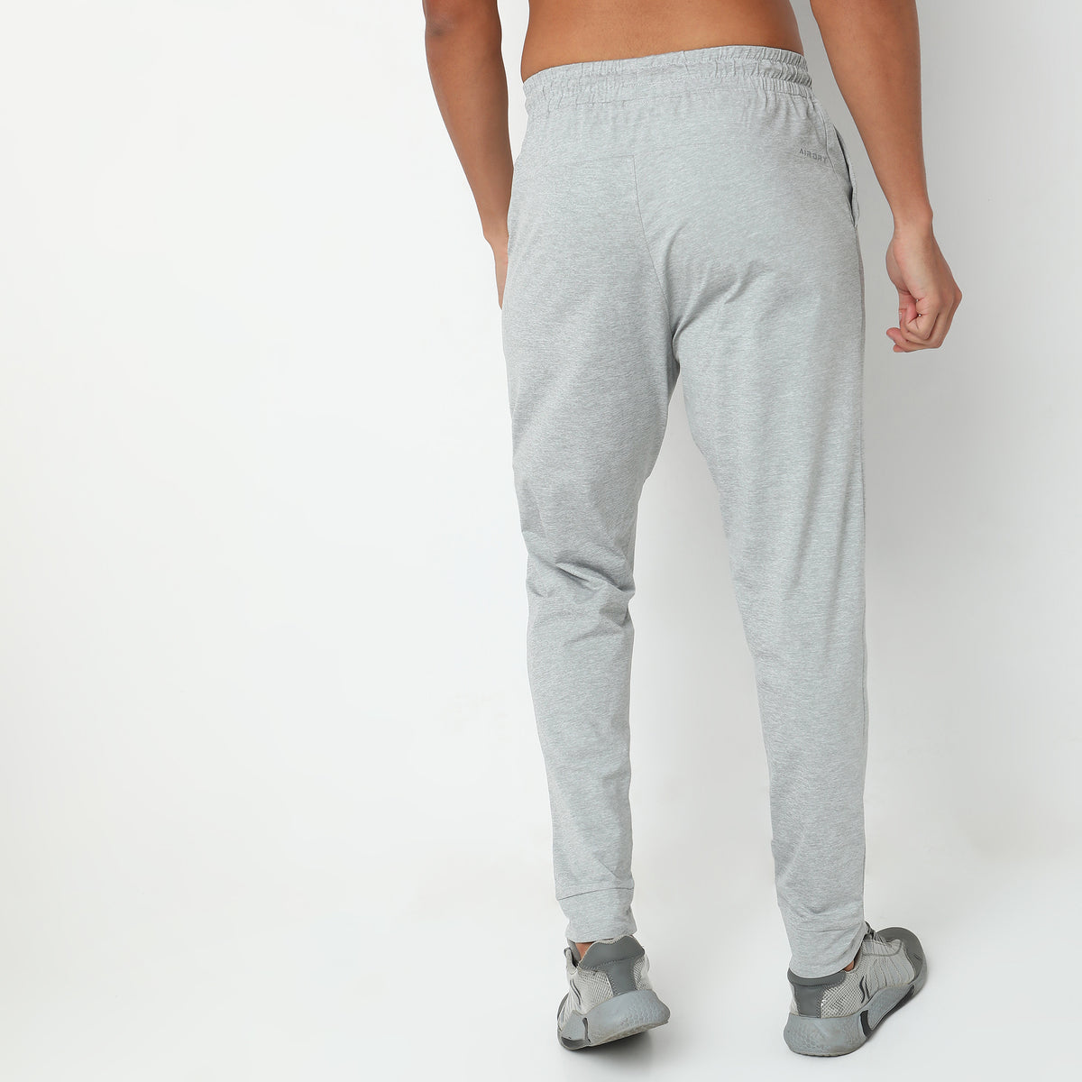 Regular Fit Solid Mid Rise Trackpants