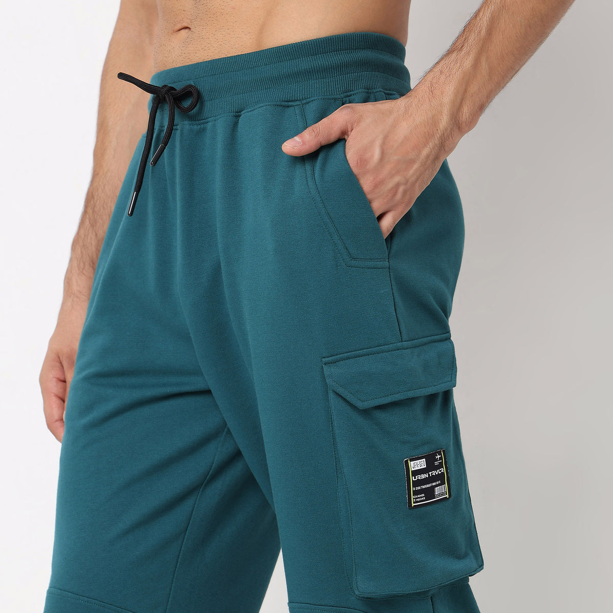 Oversize Solid Mid Rise Trackpants