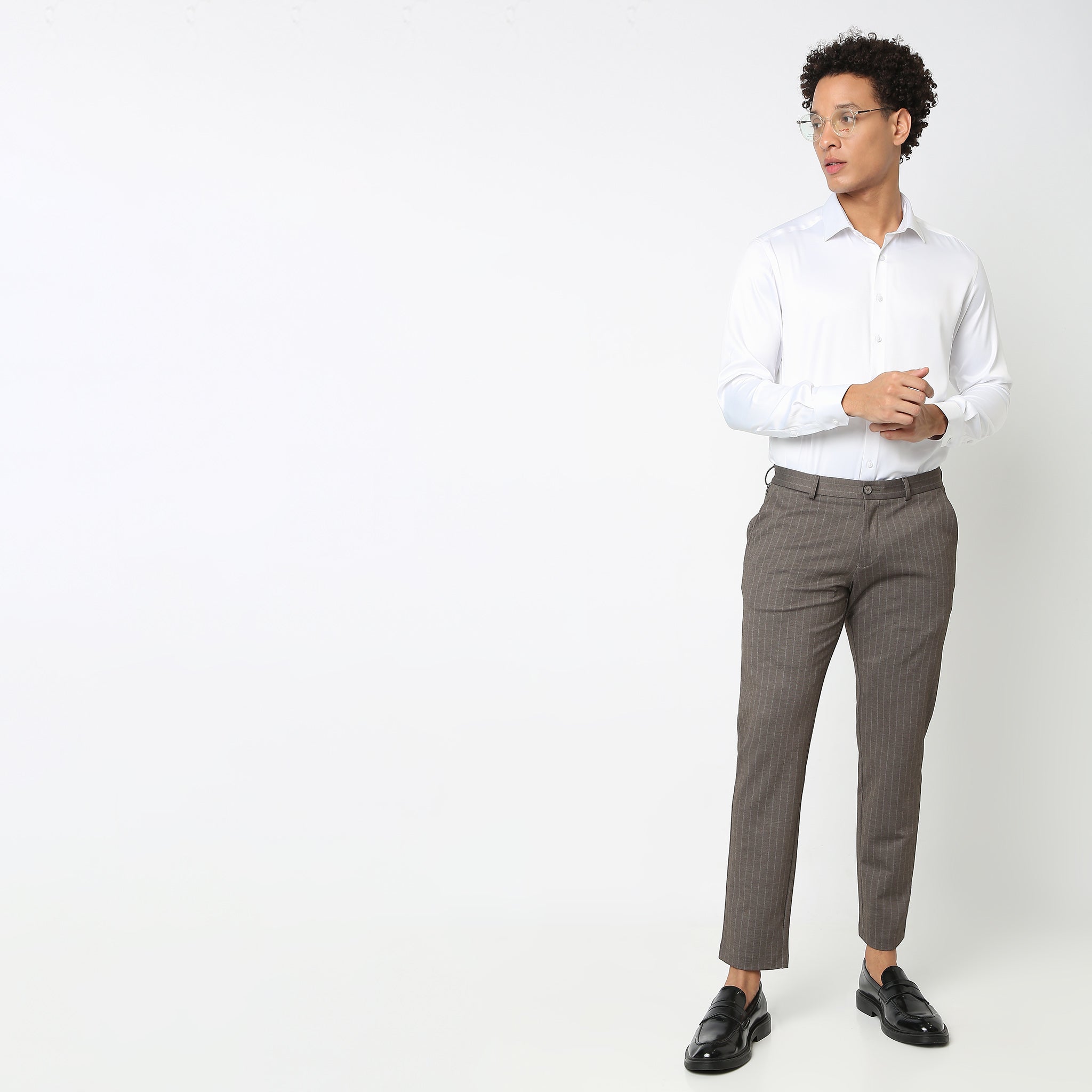 Buy Black Coffee Black Sharp Fit Formal Trousers - Trousers for Men 1847799  | Myntra