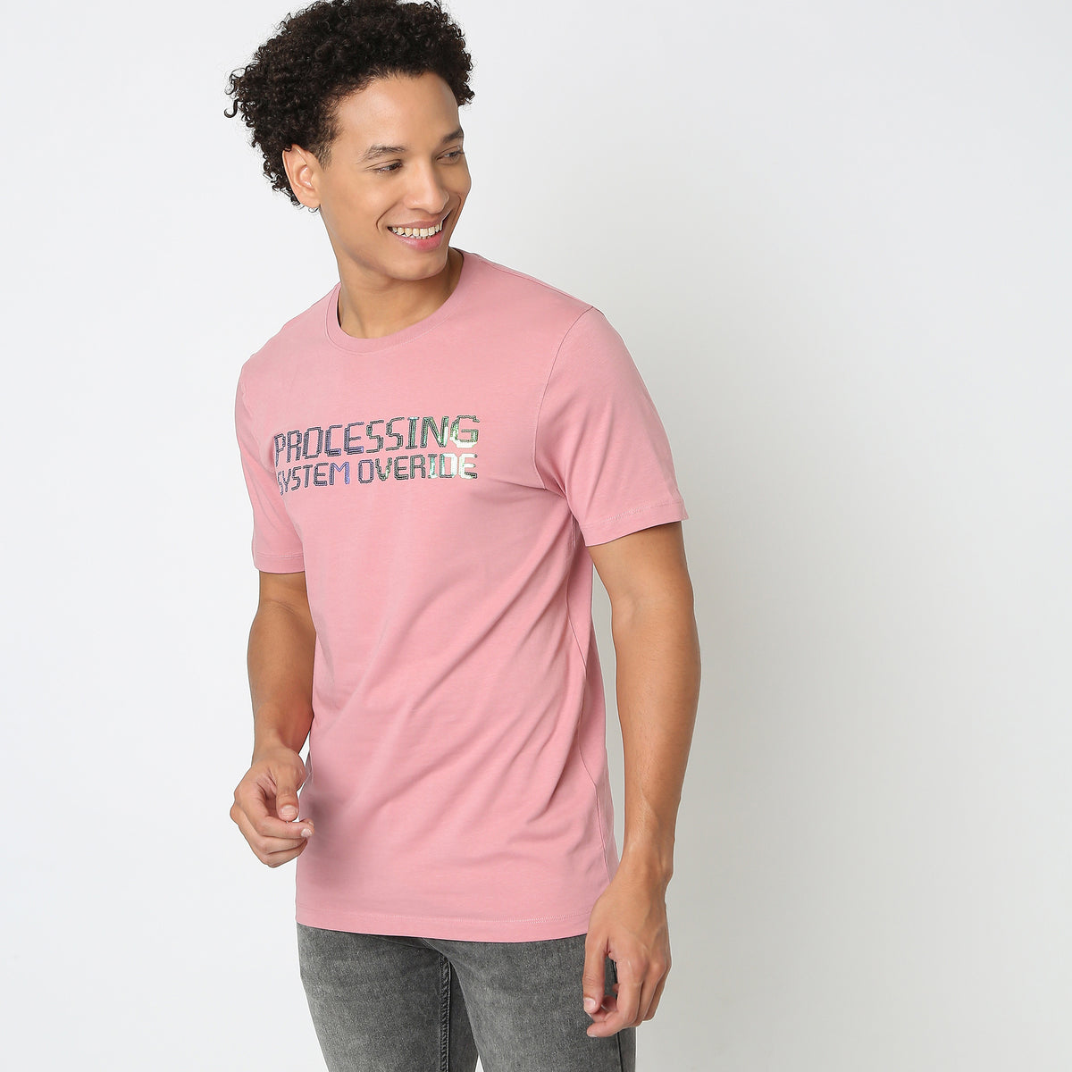 Regular Fit Solid T-Shirt