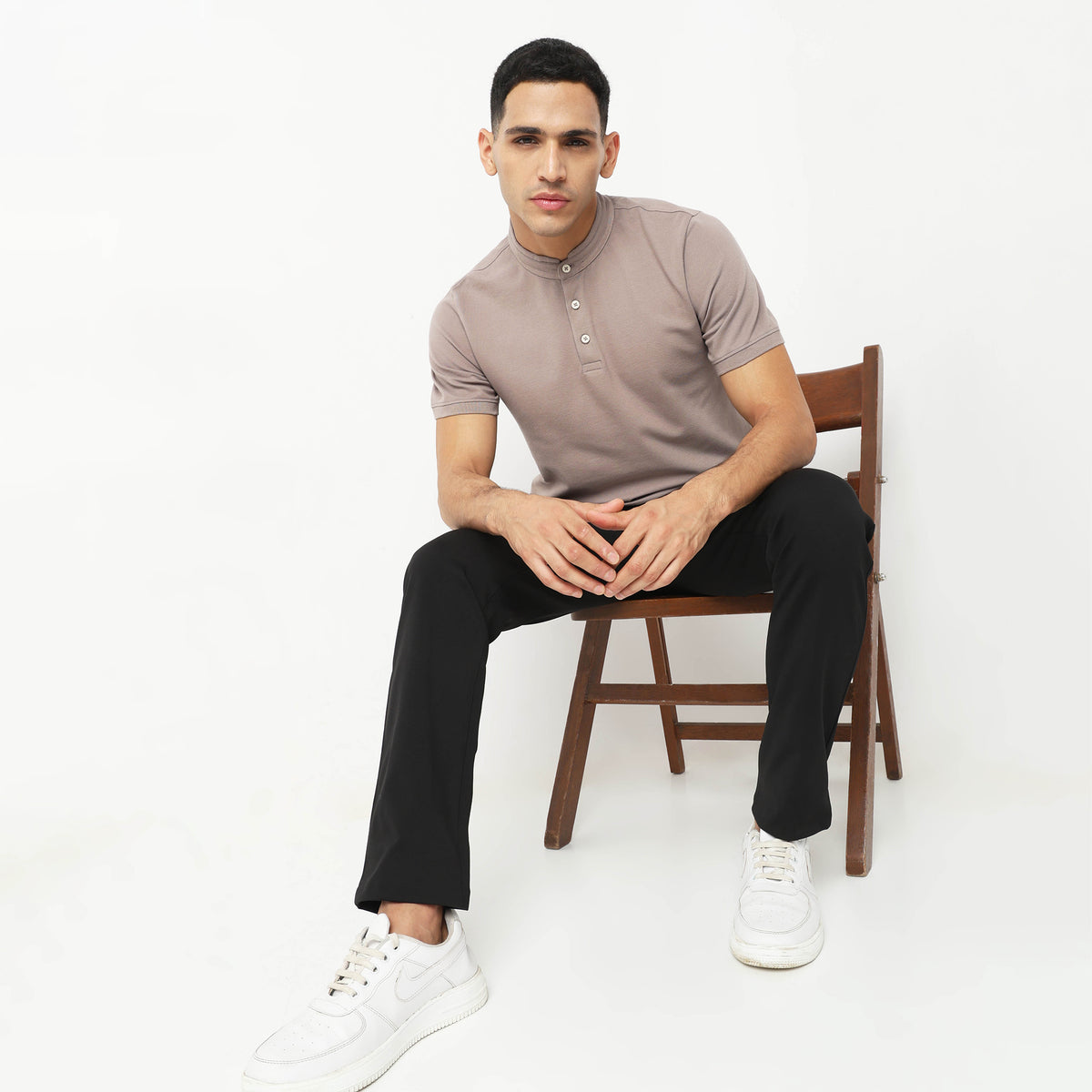 Regular Fit Solid T-Shirt