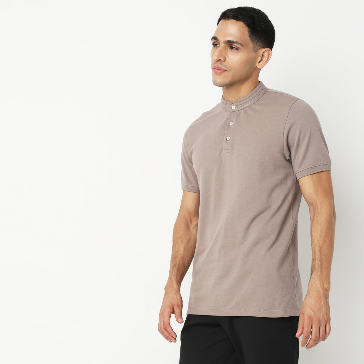 Regular Fit Solid T-Shirt