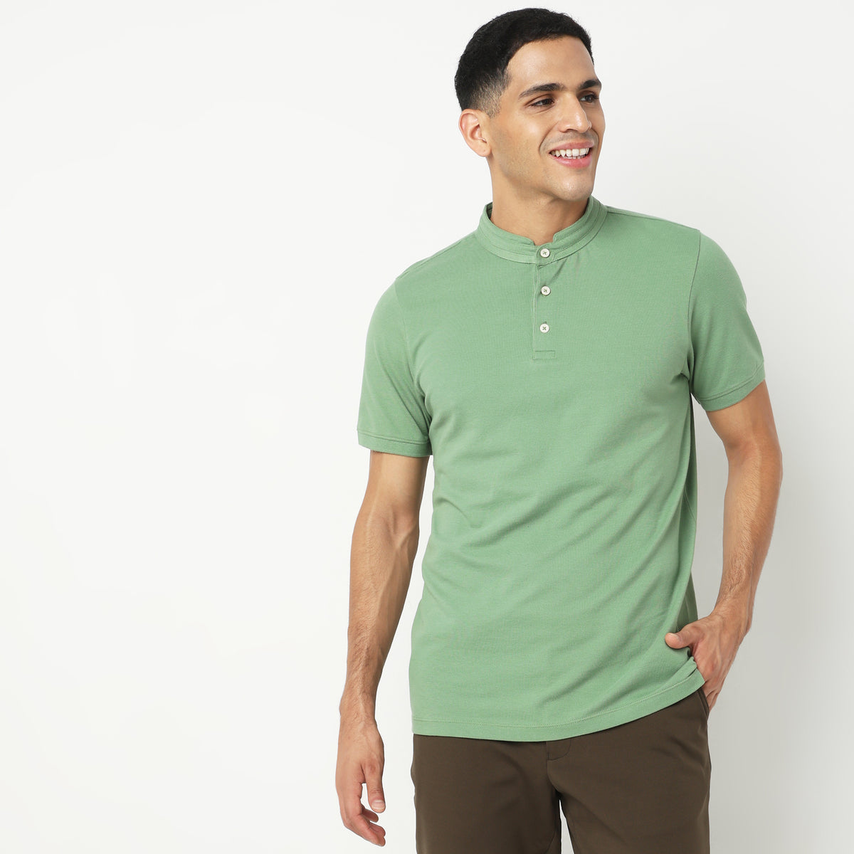 Regular Fit Solid T-Shirt