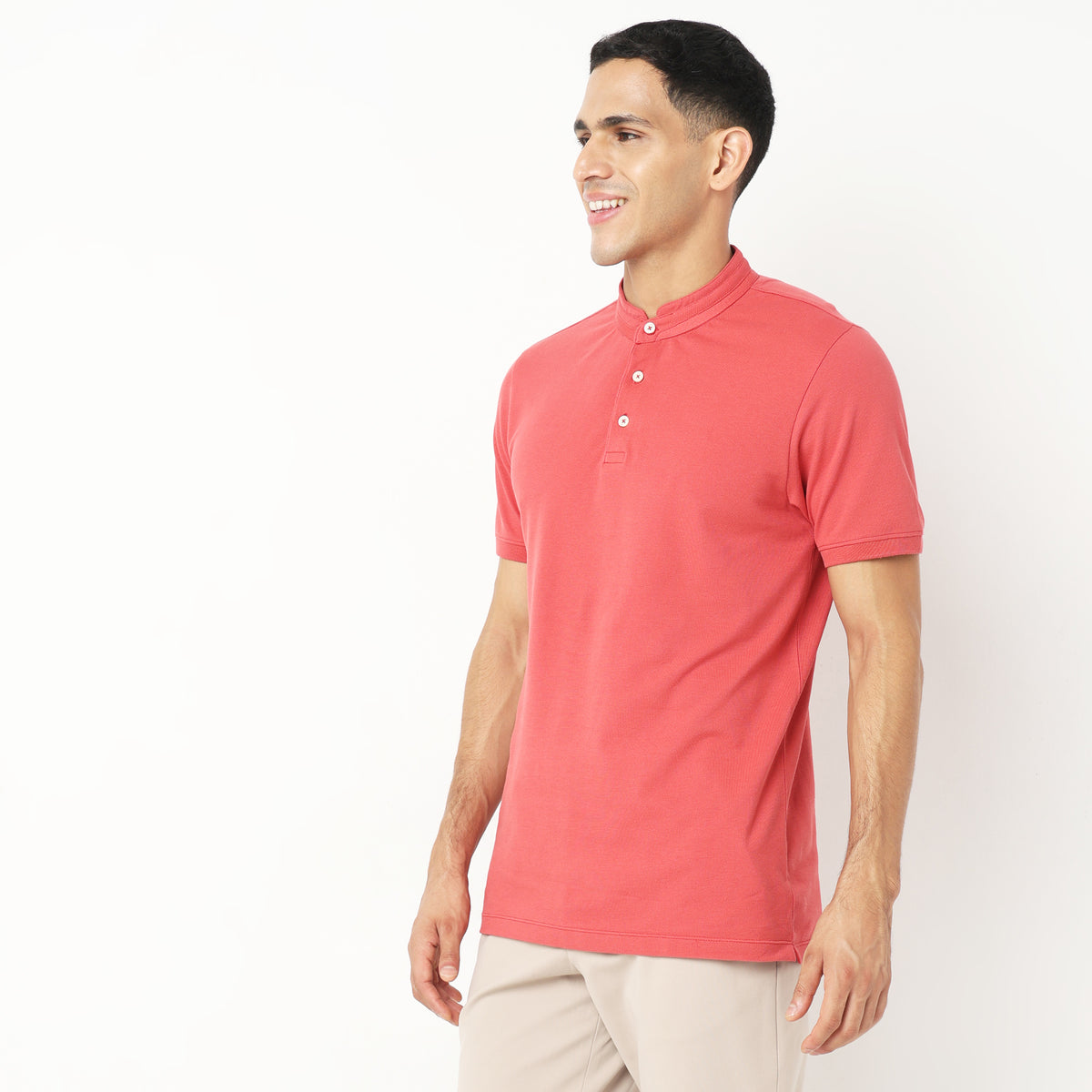 Regular Fit Solid T-Shirt