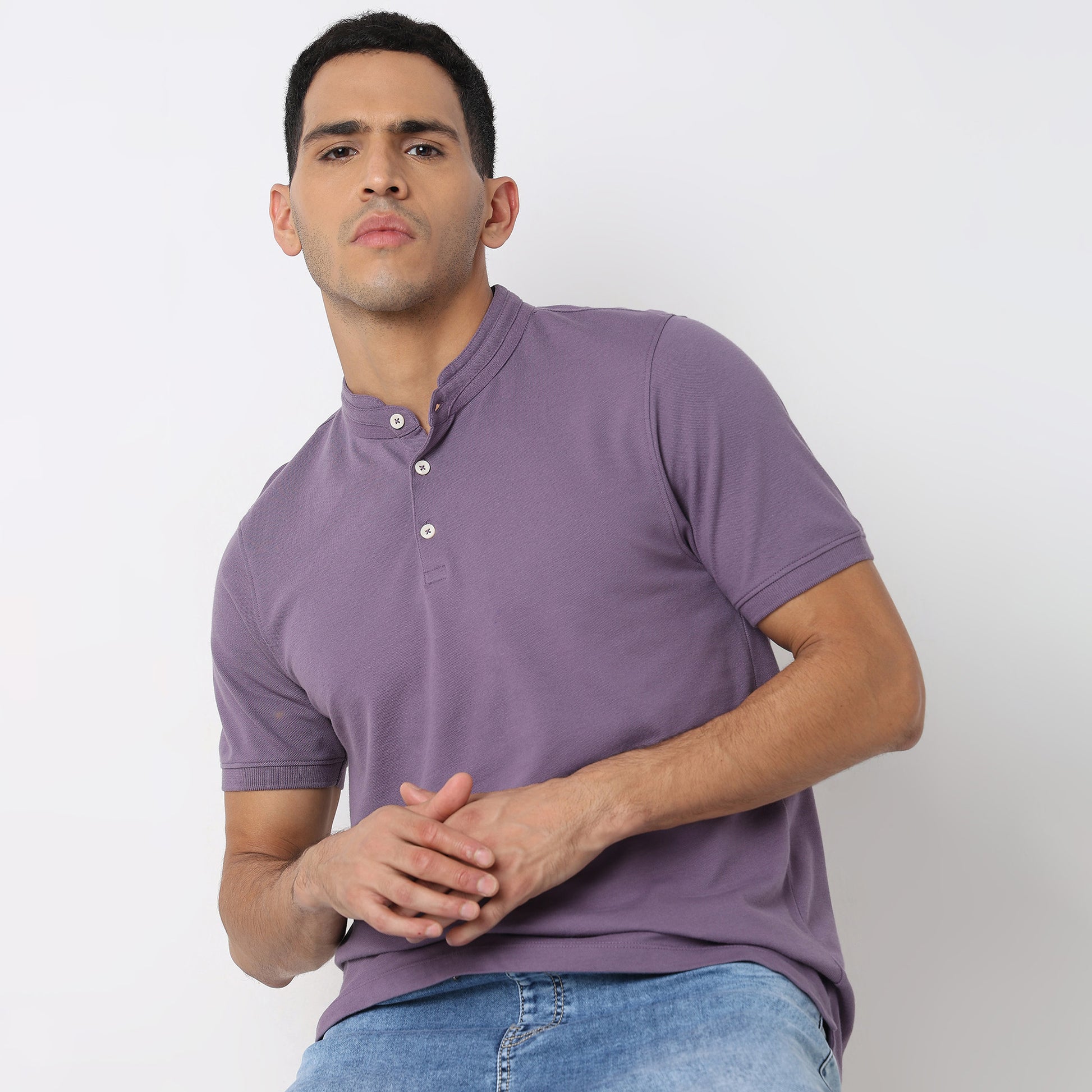 Regular Fit Solid T-Shirt