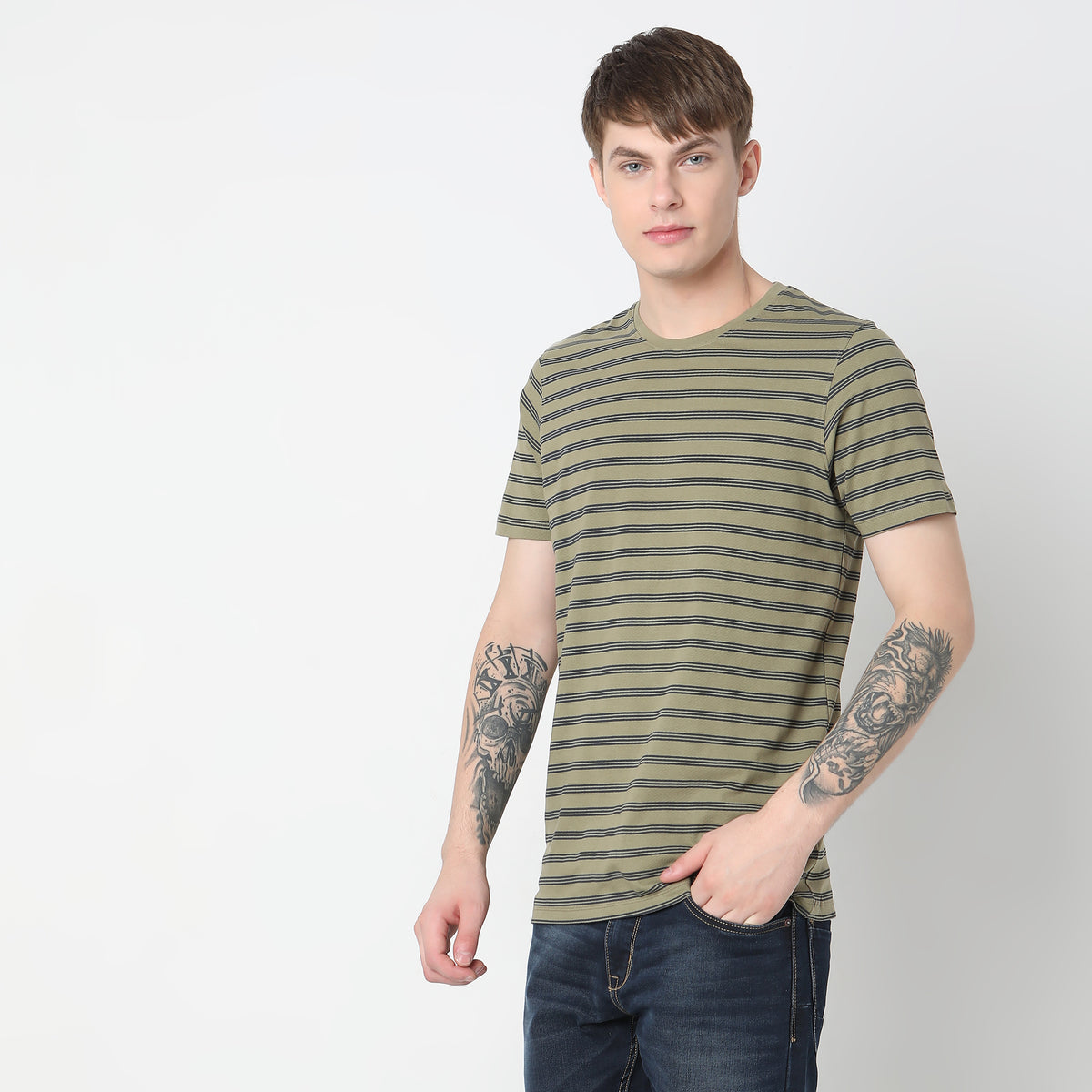 Regular Fit Striped T-Shirt