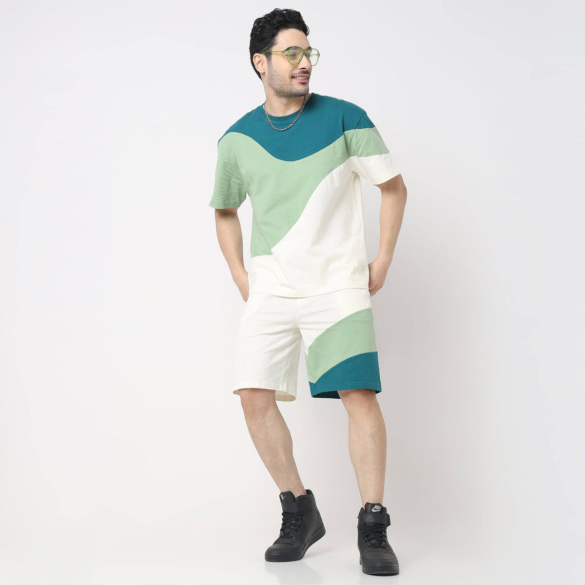 Oversize Color Block T-Shirt