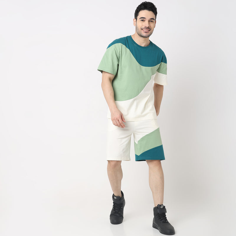 Oversize Color Block T-Shirt