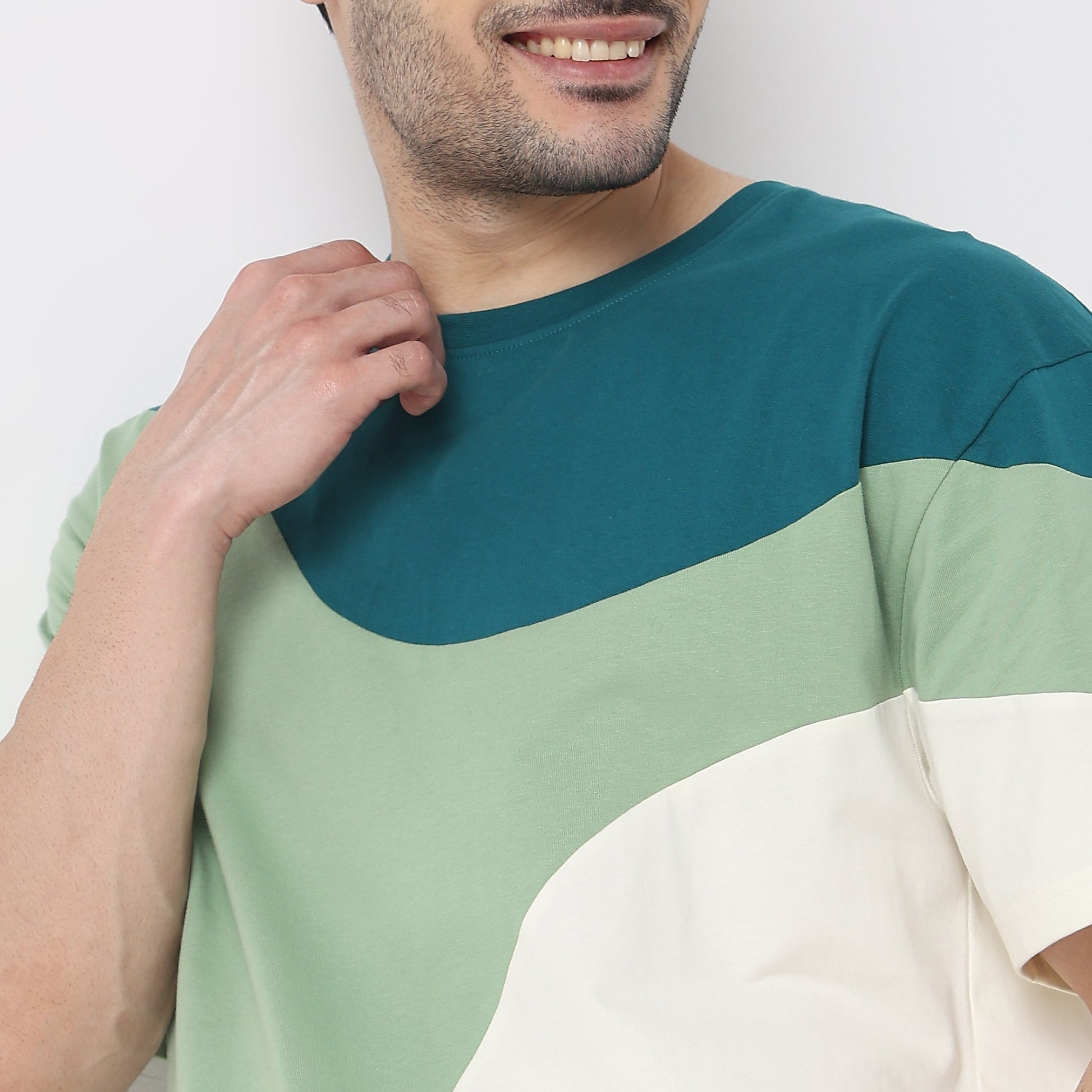Oversize Color Block T-Shirt