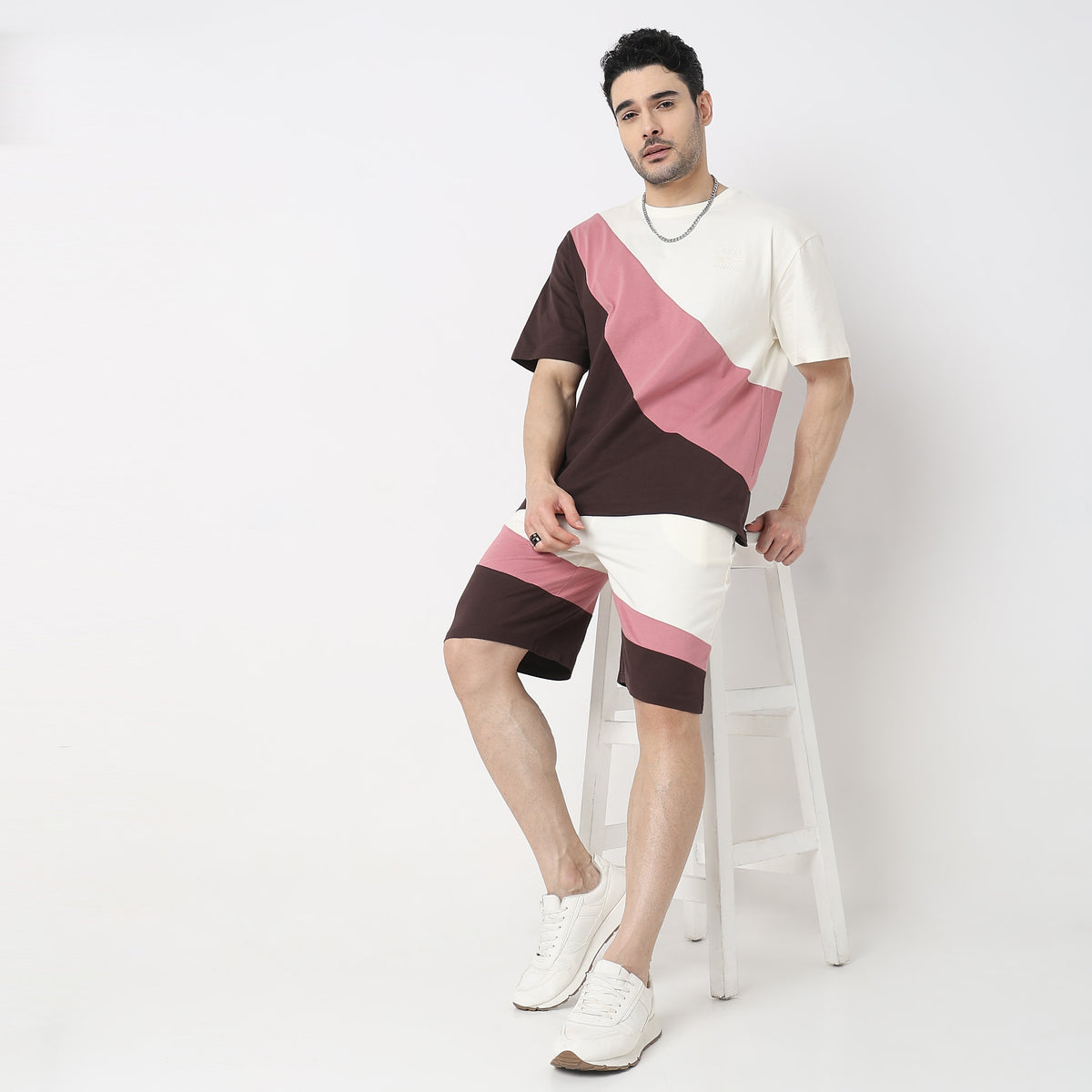 Oversize Color Block T-Shirt