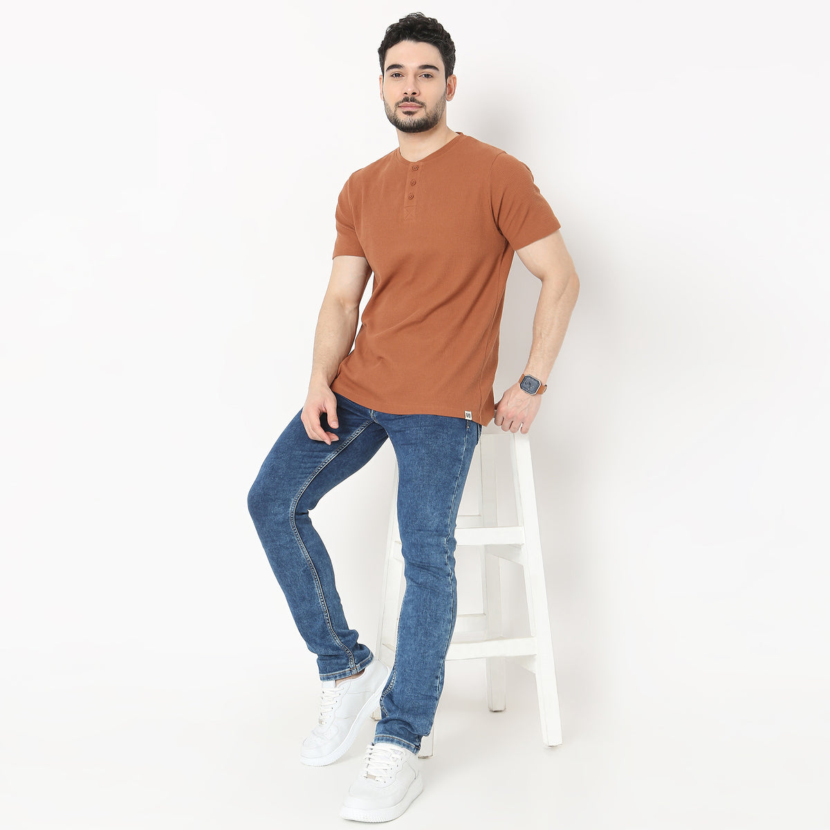 Regular Fit Solid T-Shirt