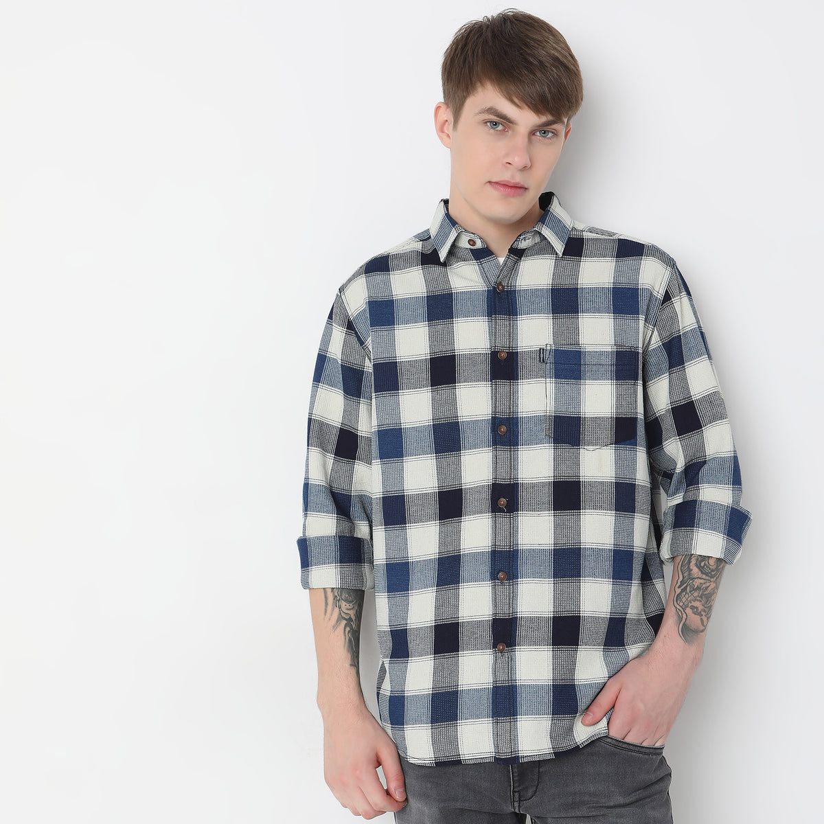 Regular Fit Checkered Shirt