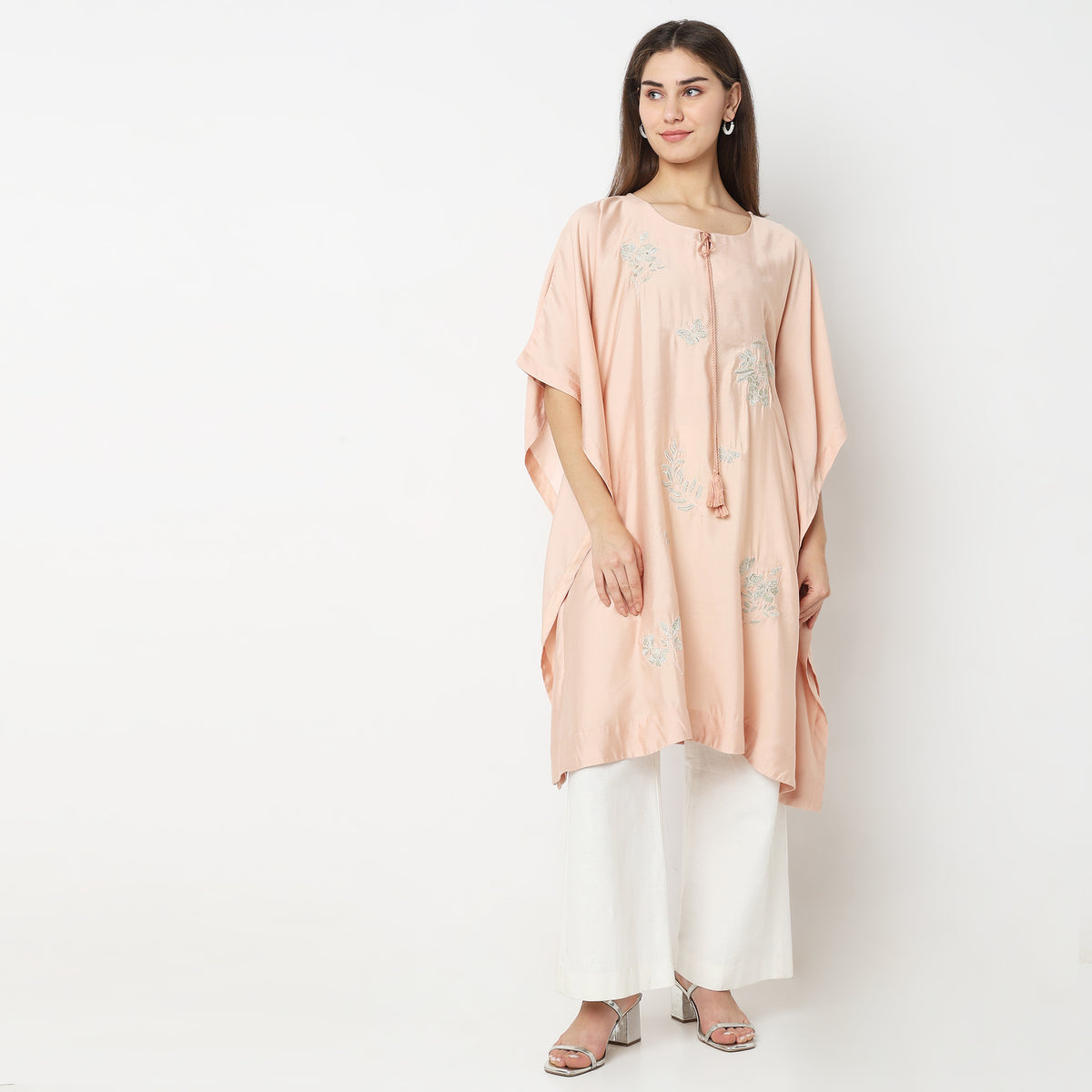 Flare Fit Embroidered Kurta