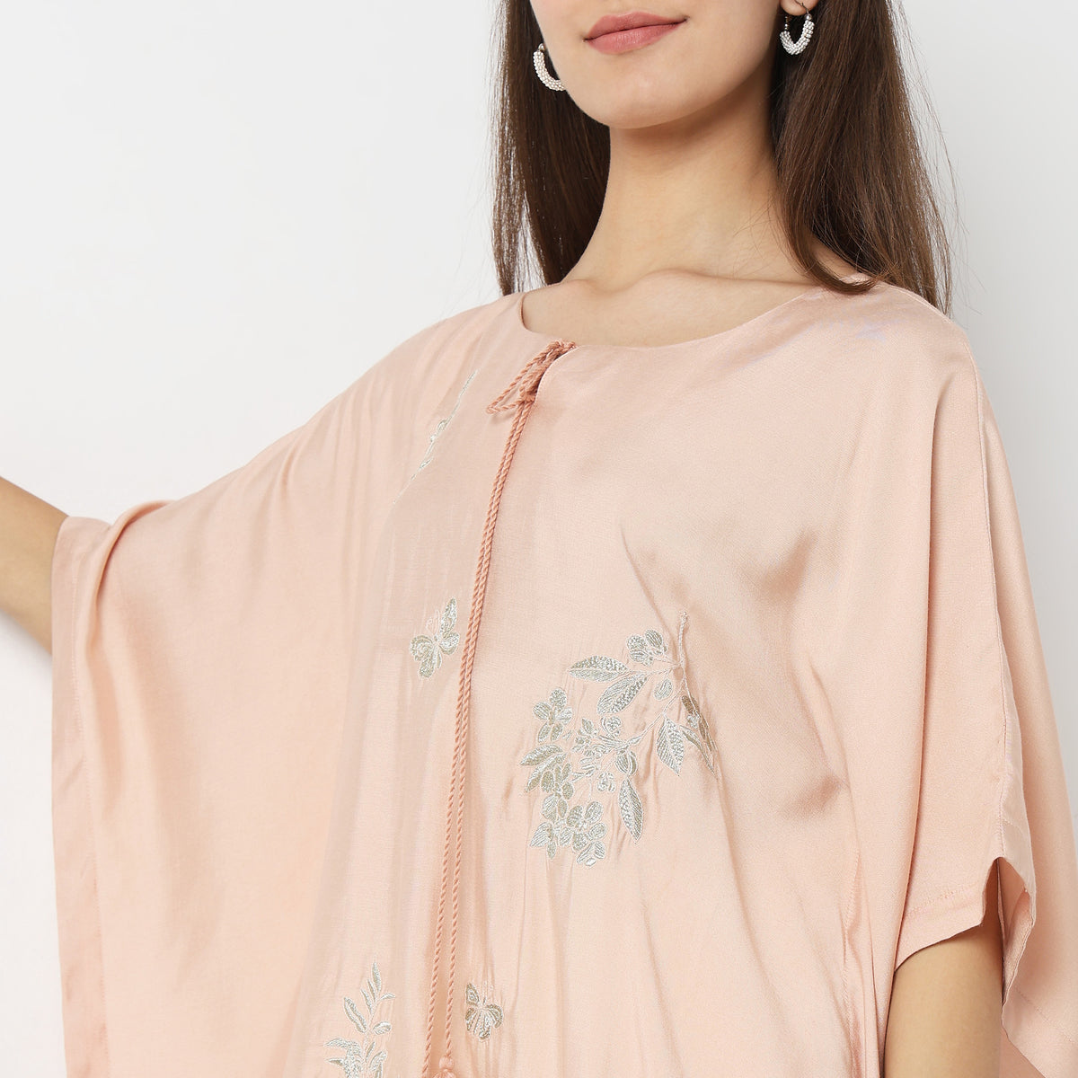 Flare Fit Embroidered Kurta