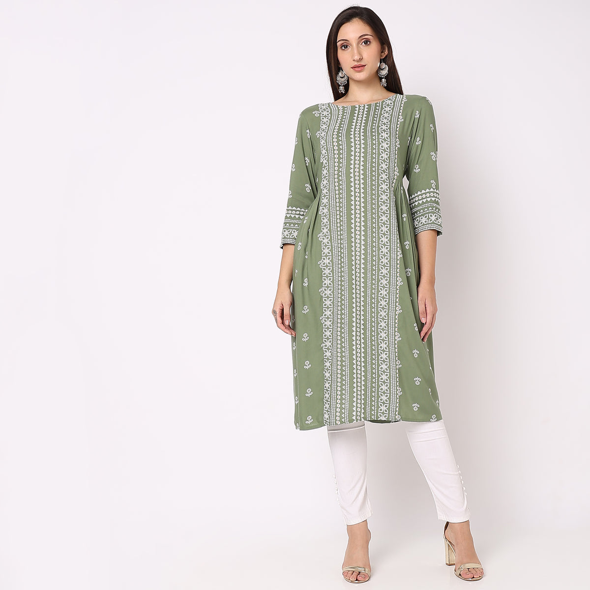 Flare Fit Printed Kurta