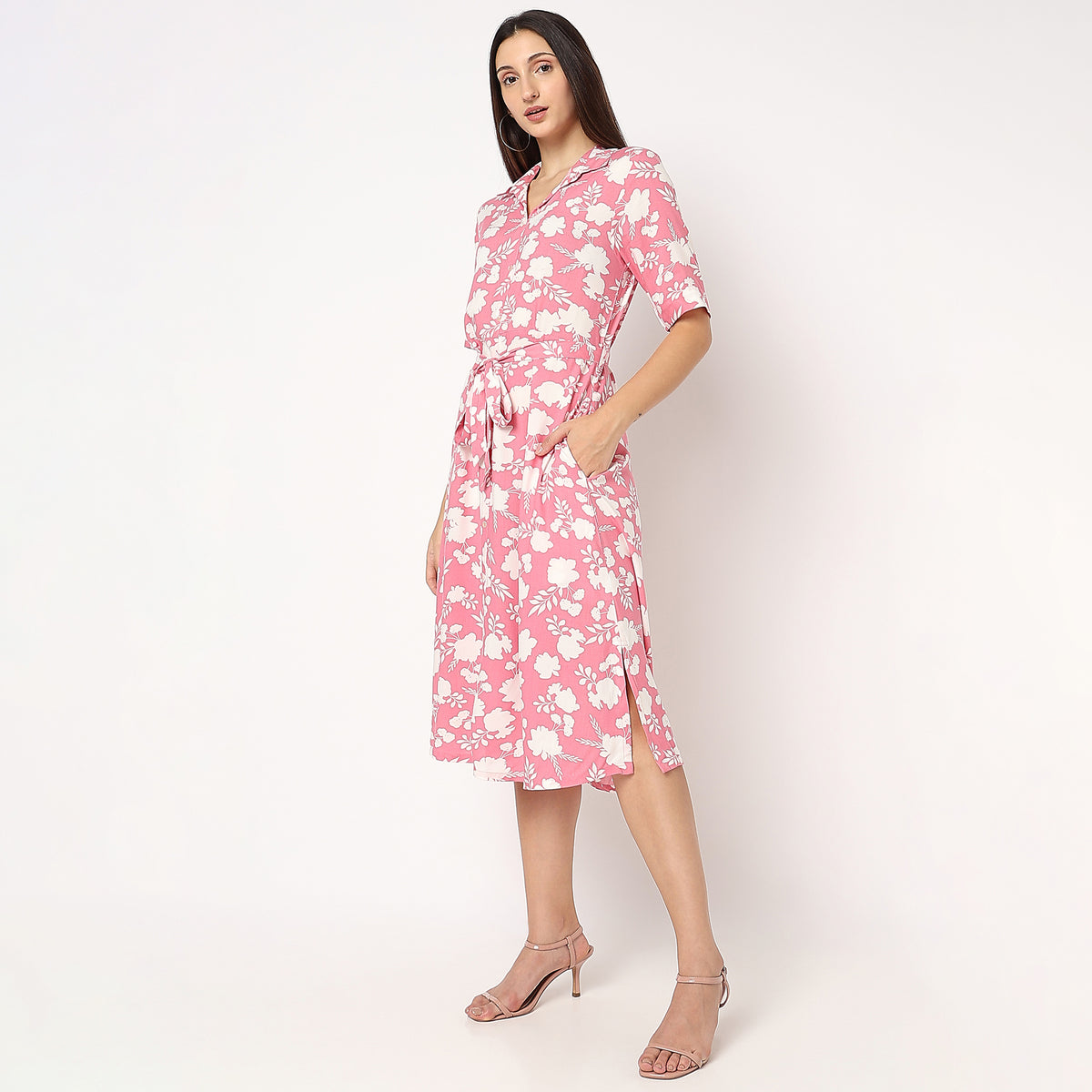 Flare Fit Printed Dress