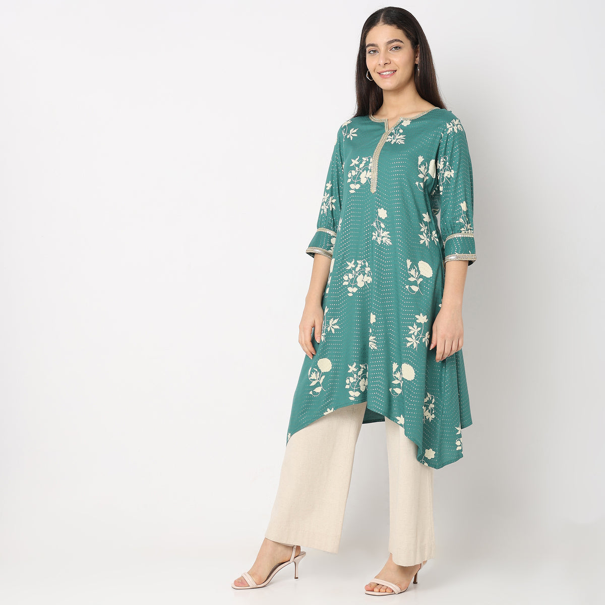 Flare Fit Printed Kurta