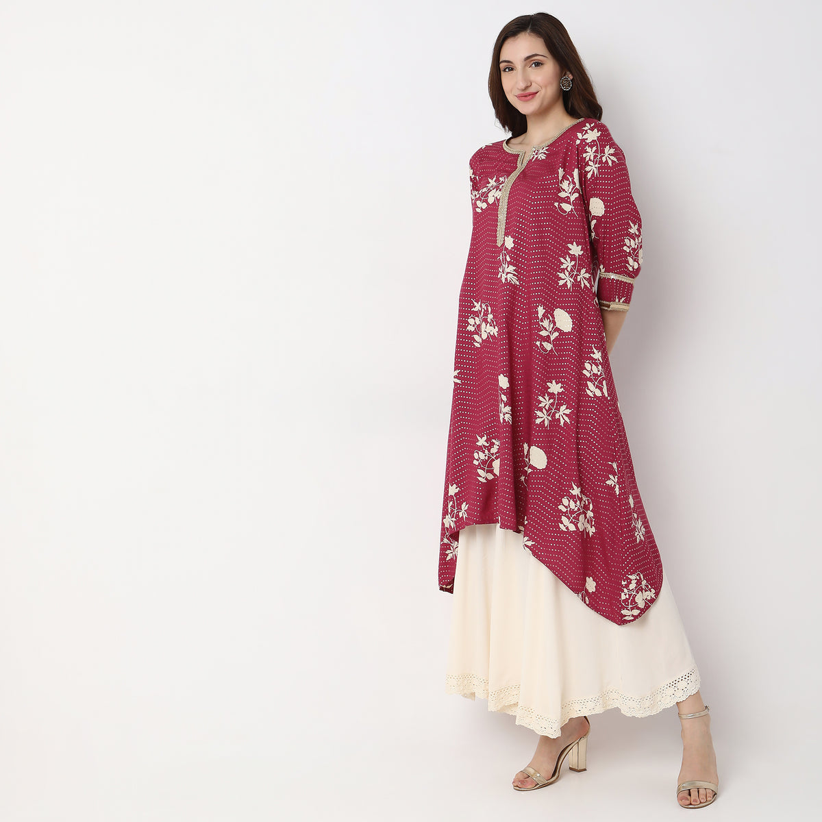 Flare Fit Printed Kurta