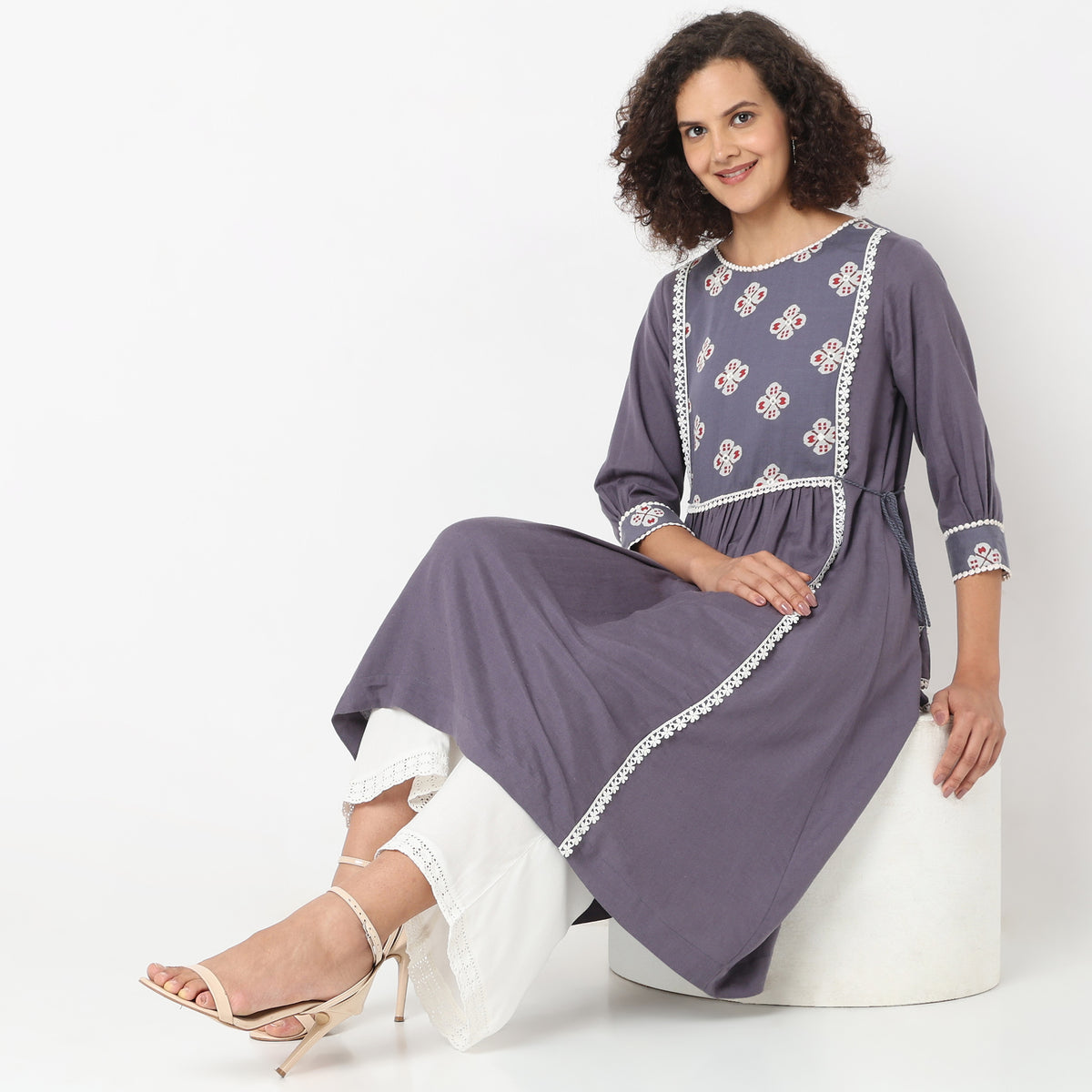 Flare Fit Printed Kurta