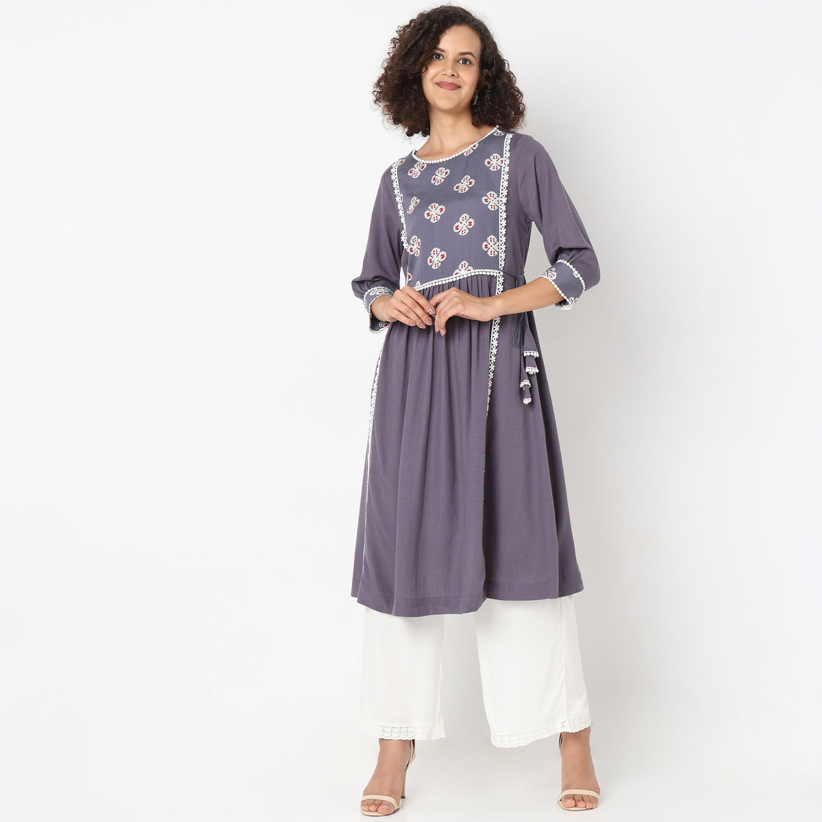 Flare Fit Printed Kurta