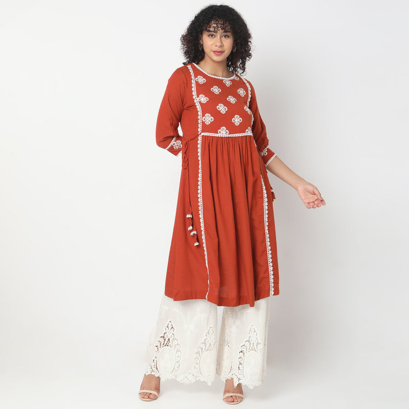 Flare Fit Printed Kurta