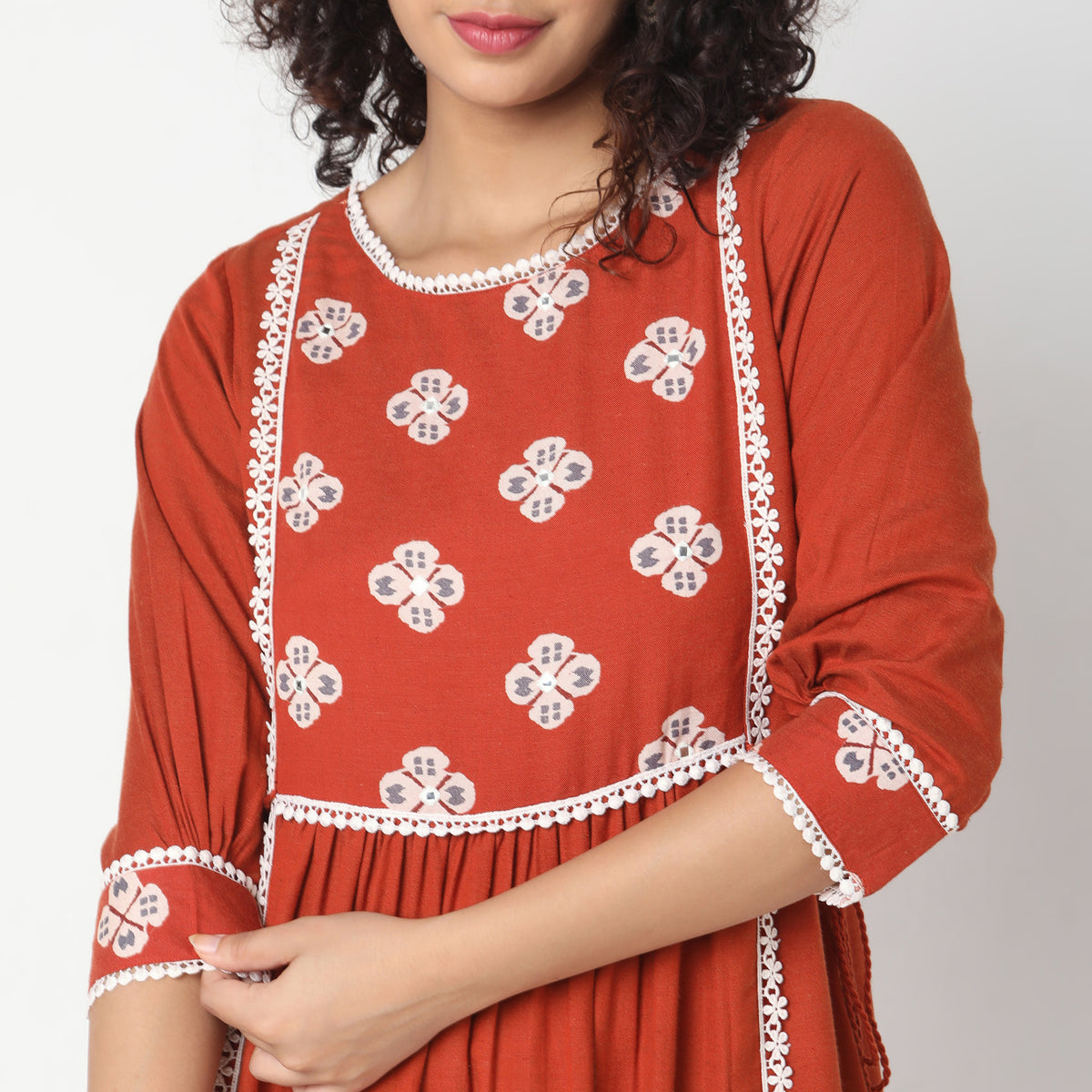 Flare Fit Printed Kurta