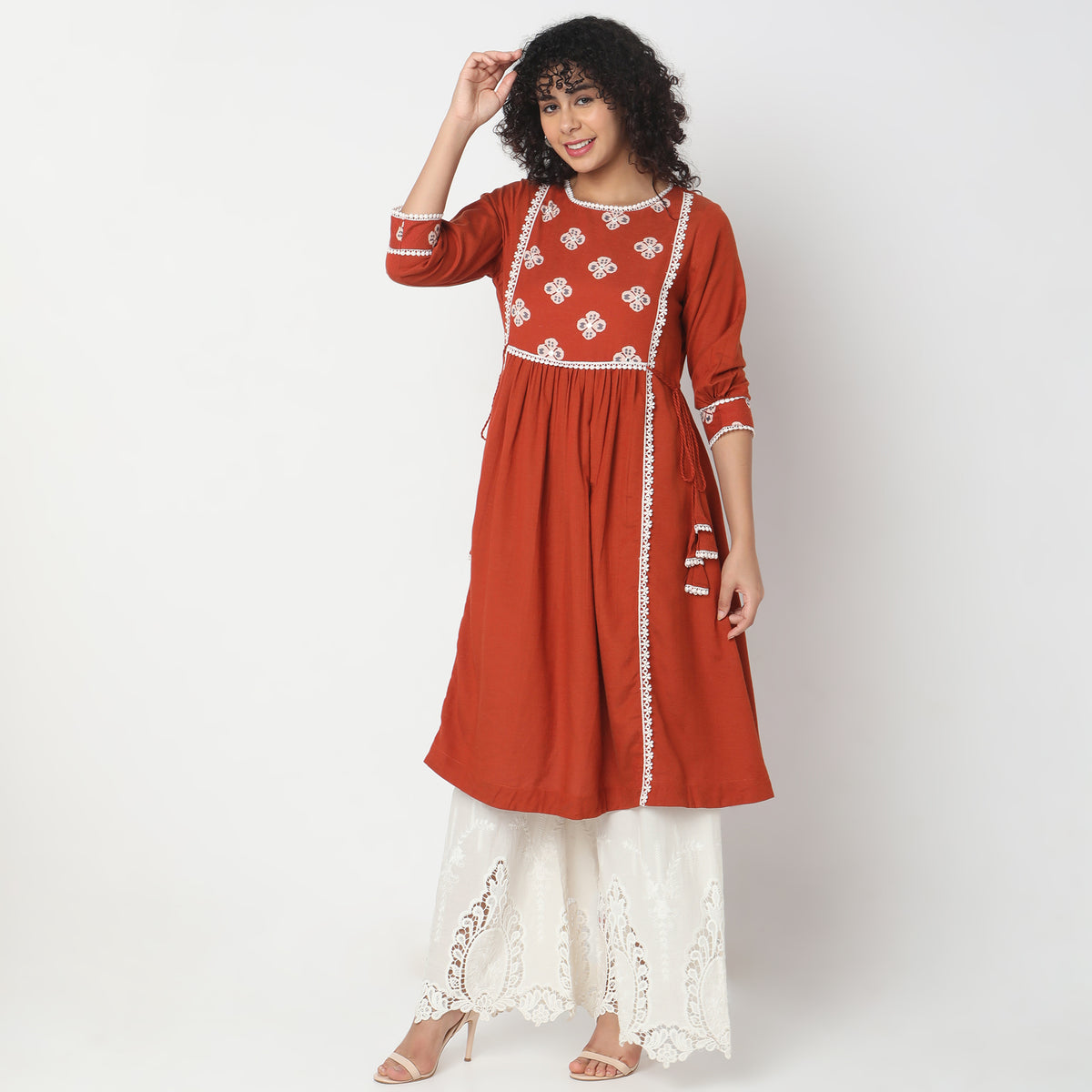 Flare Fit Printed Kurta