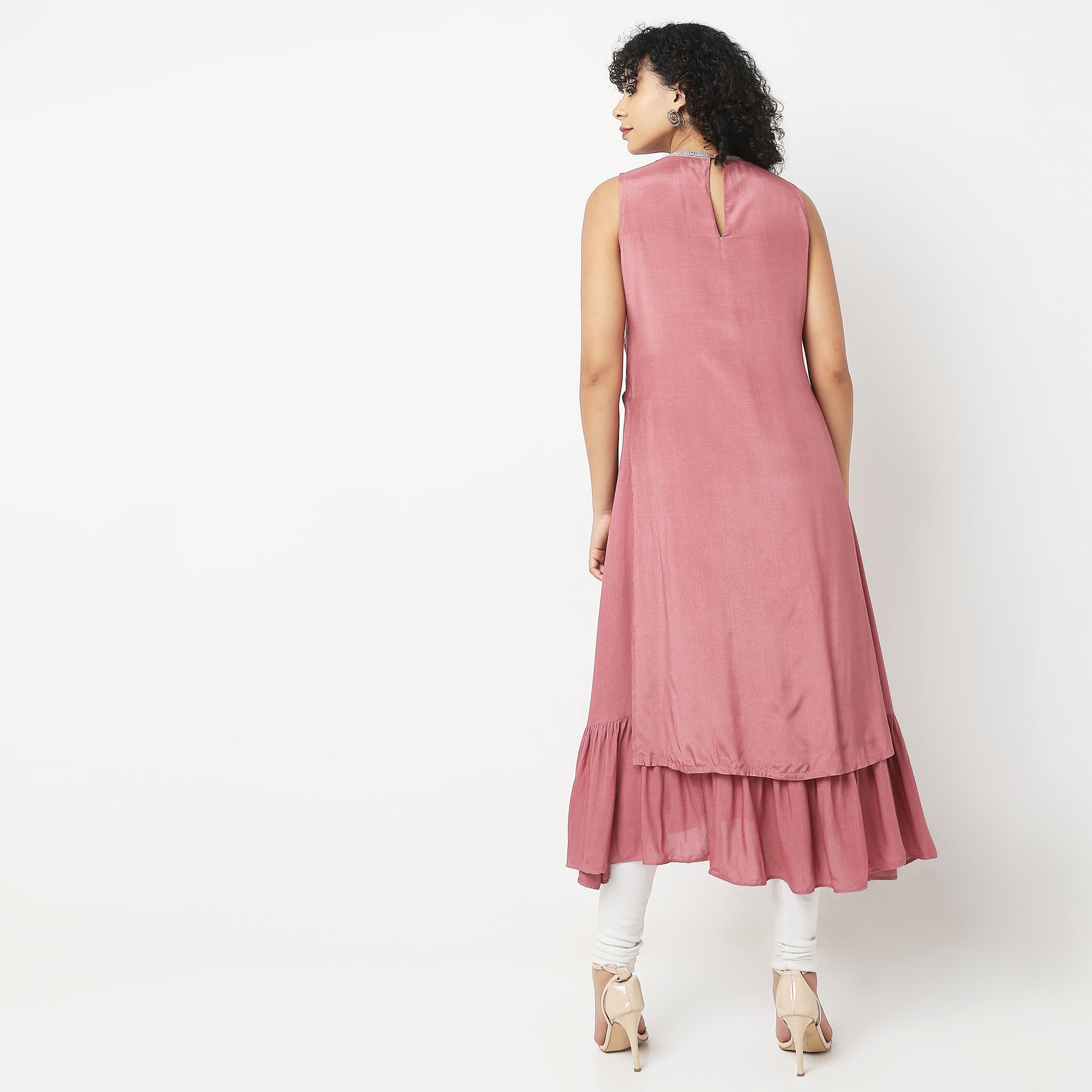 Flare Fit Embellished Kurta