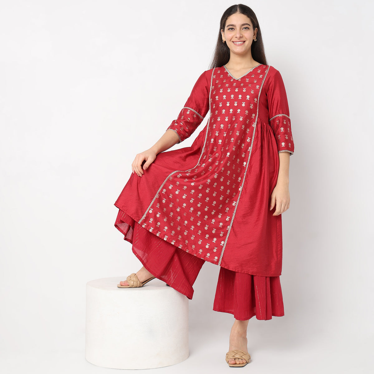 Flare Fit Printed Kurta