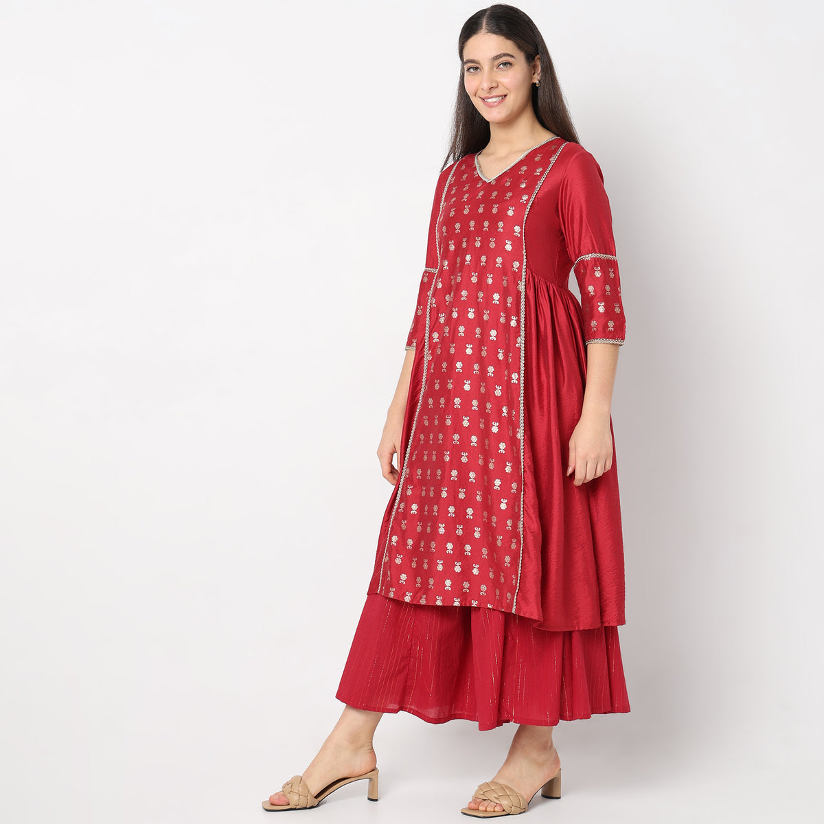 Flare Fit Printed Kurta